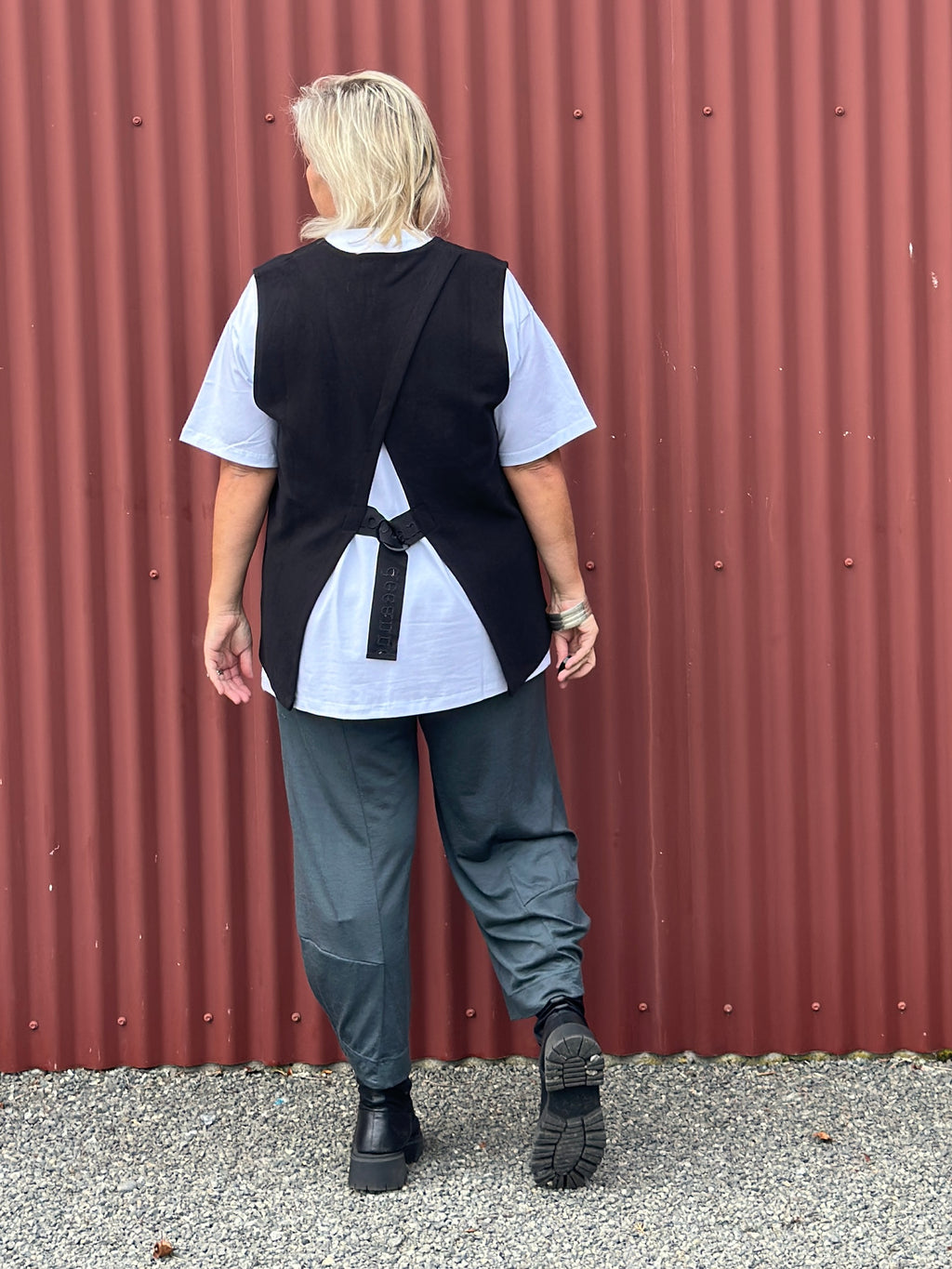 Merino Pouch Pants-Charcoal