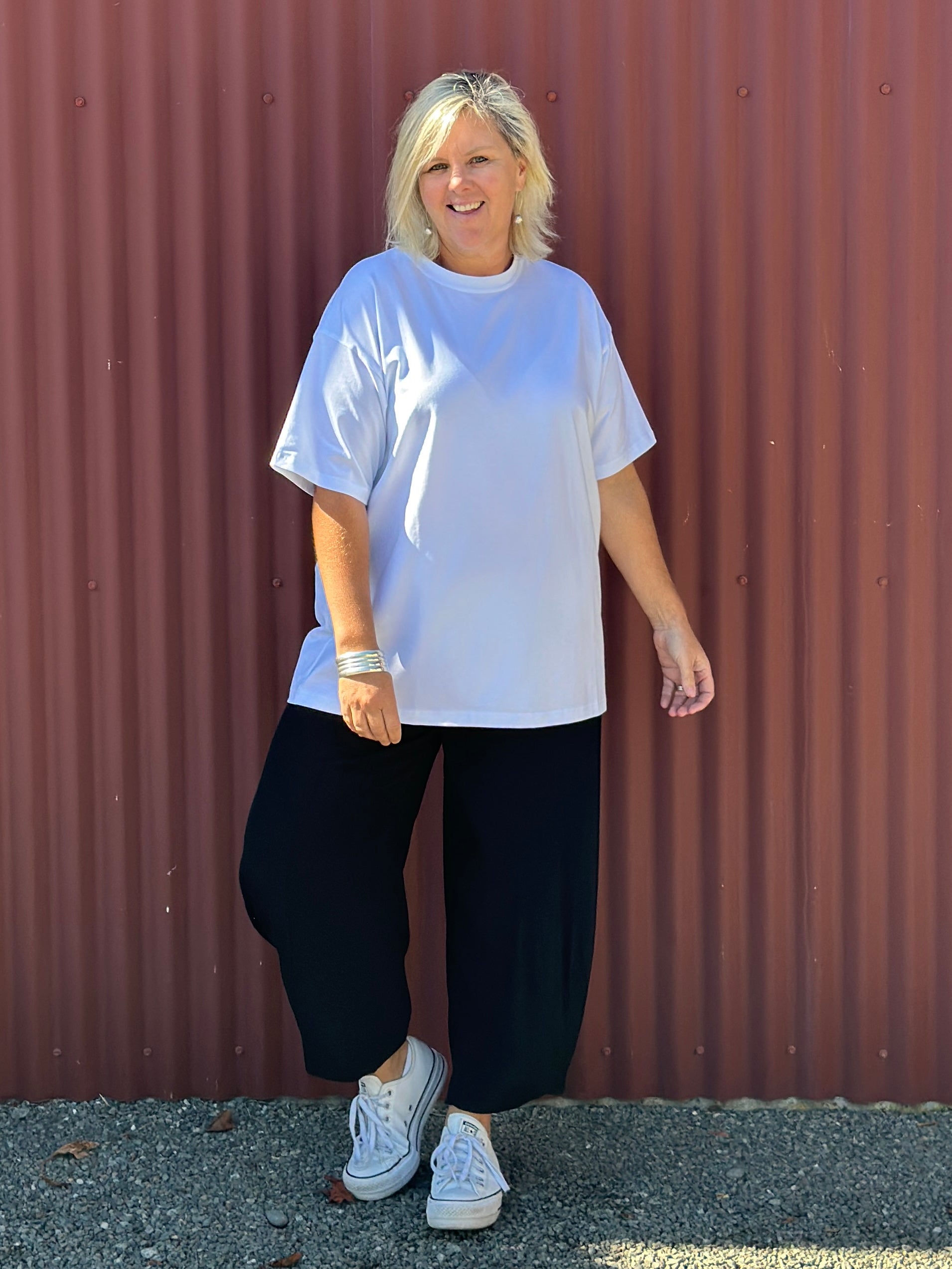 White Crew Tee