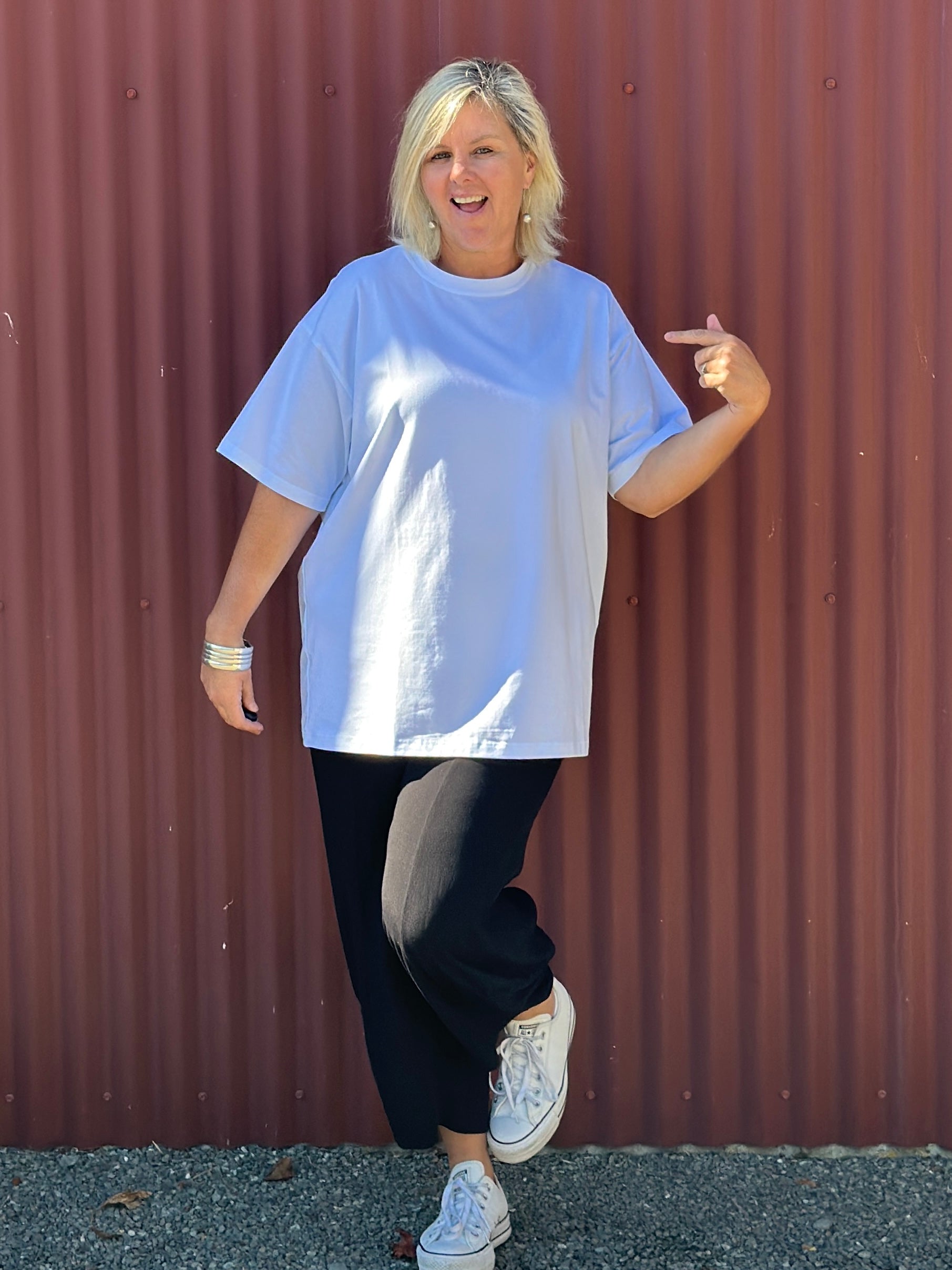 White Crew Tee