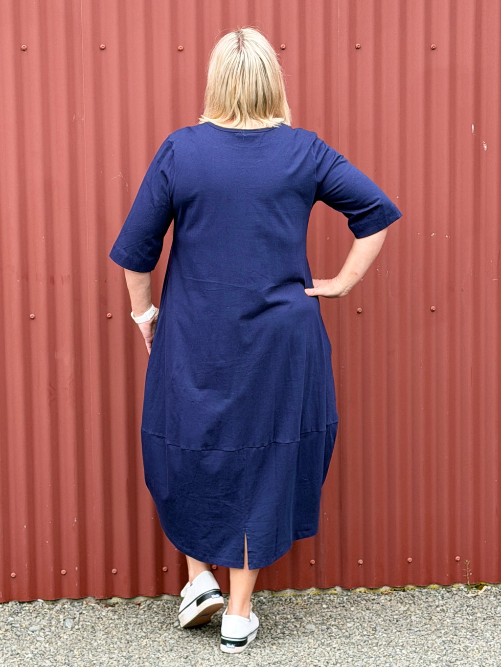 Lilly Dress - Navy Tulip