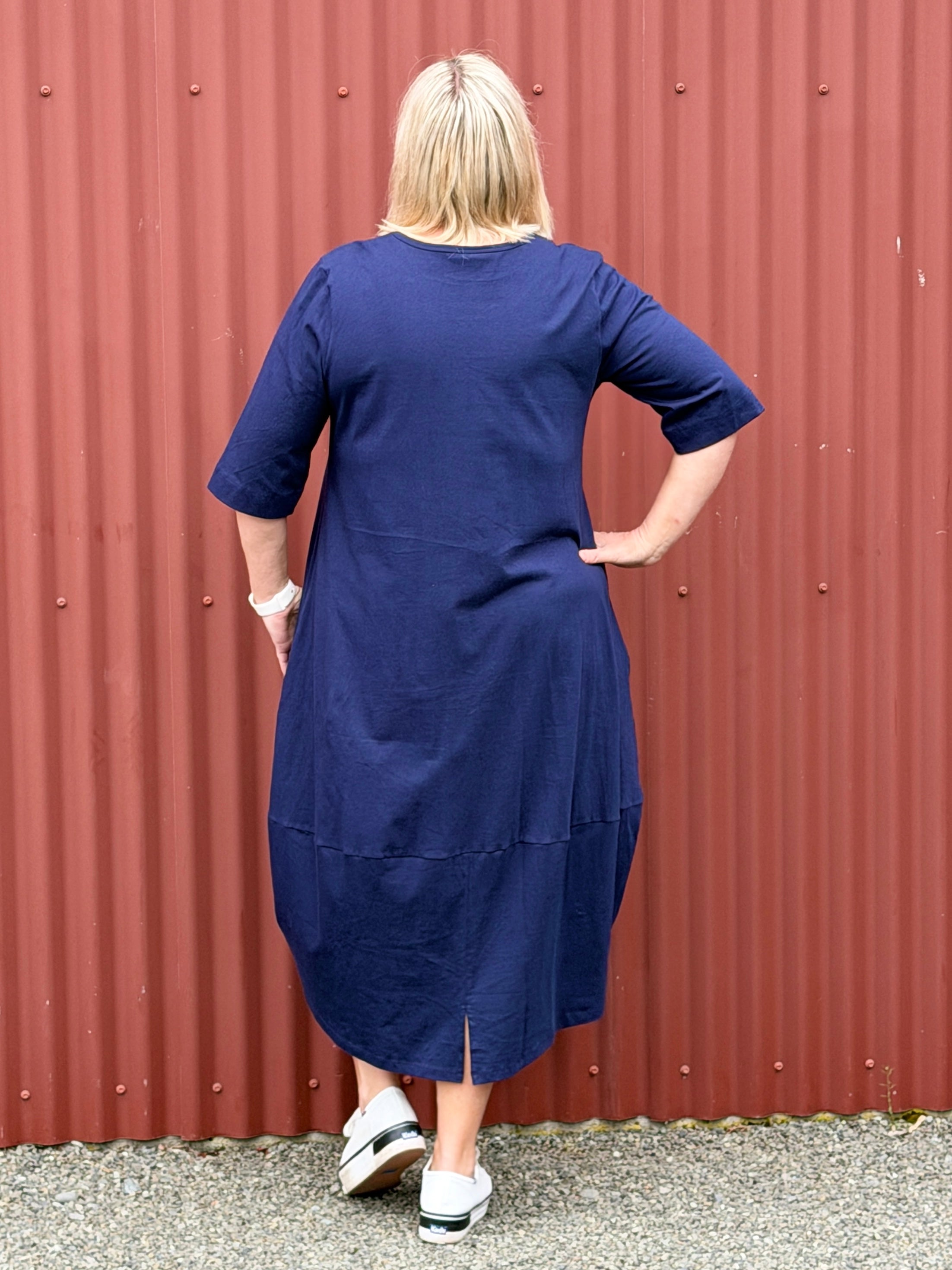 Lilly Dress - Navy Tulip