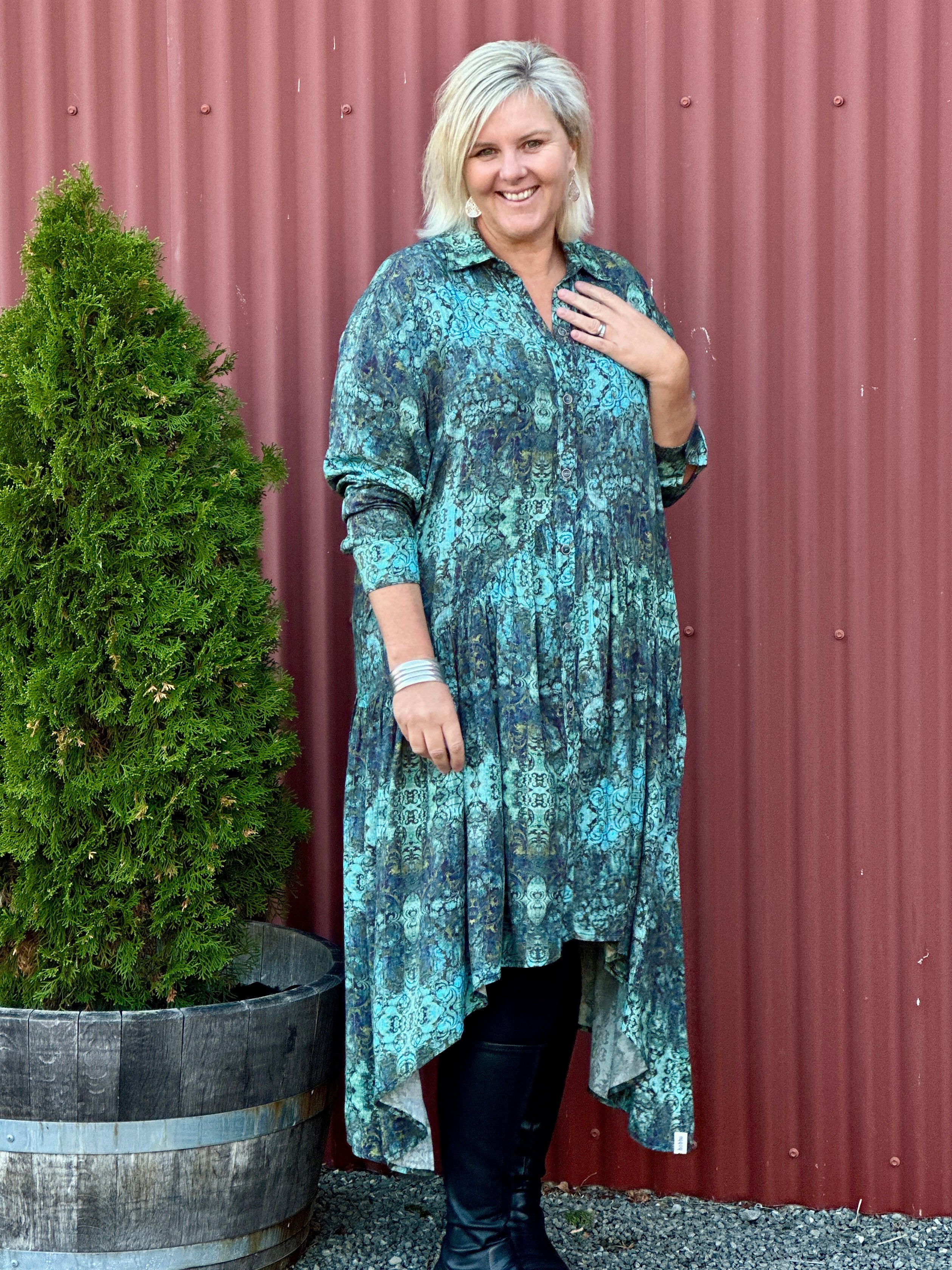 Empire Shirt Dress - Fragments