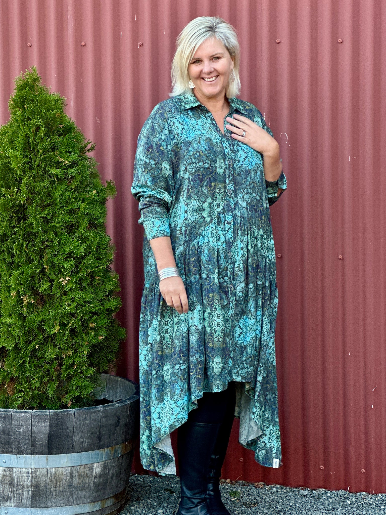 Empire Shirt Dress - Fragments