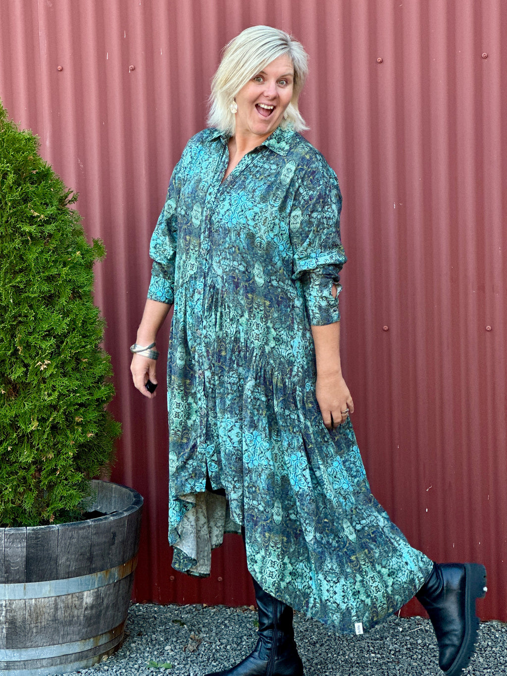 Empire Shirt Dress - Fragments
