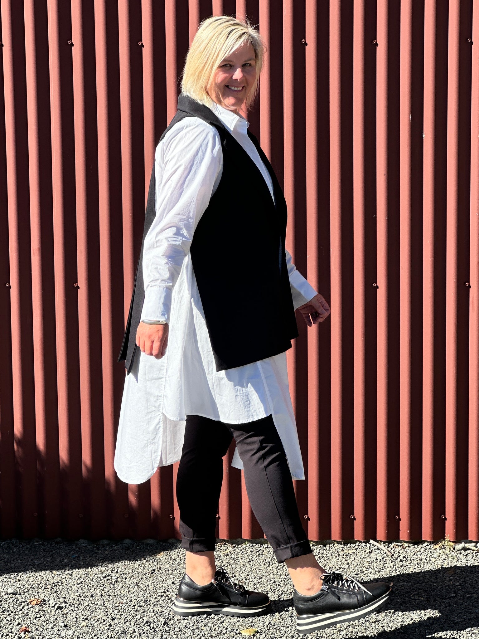 White Gored Shirt