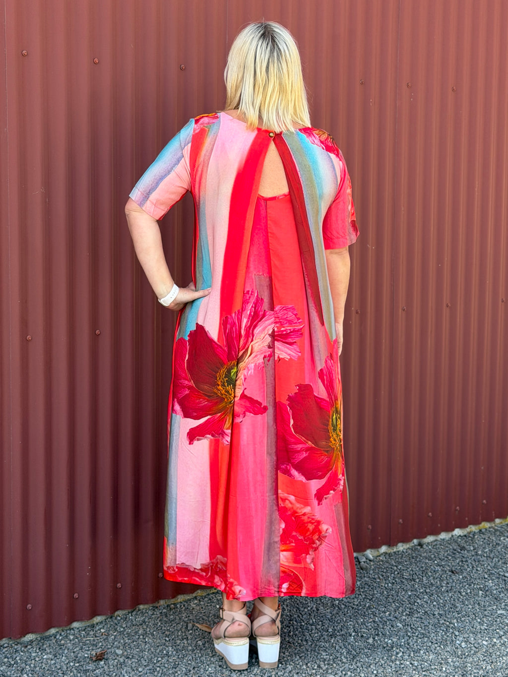 Menaka Dress -Vibrant Poppies