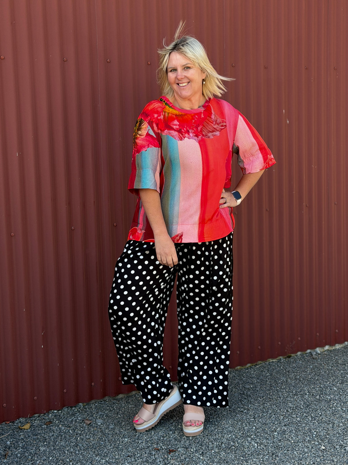 Zepher Top - Vibrant Poppies