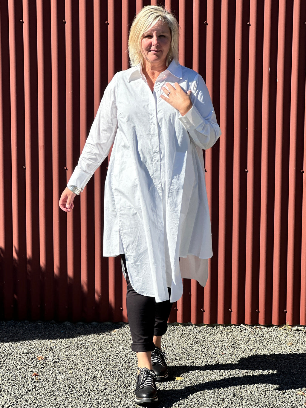 White Gored Shirt