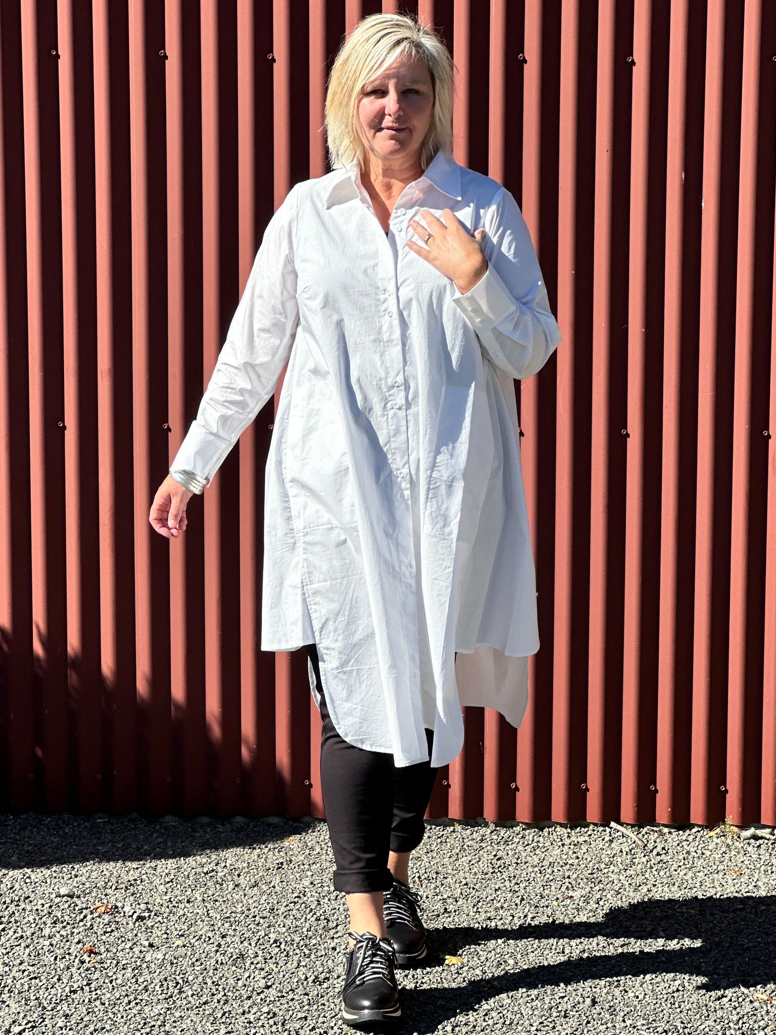 White Gored Shirt