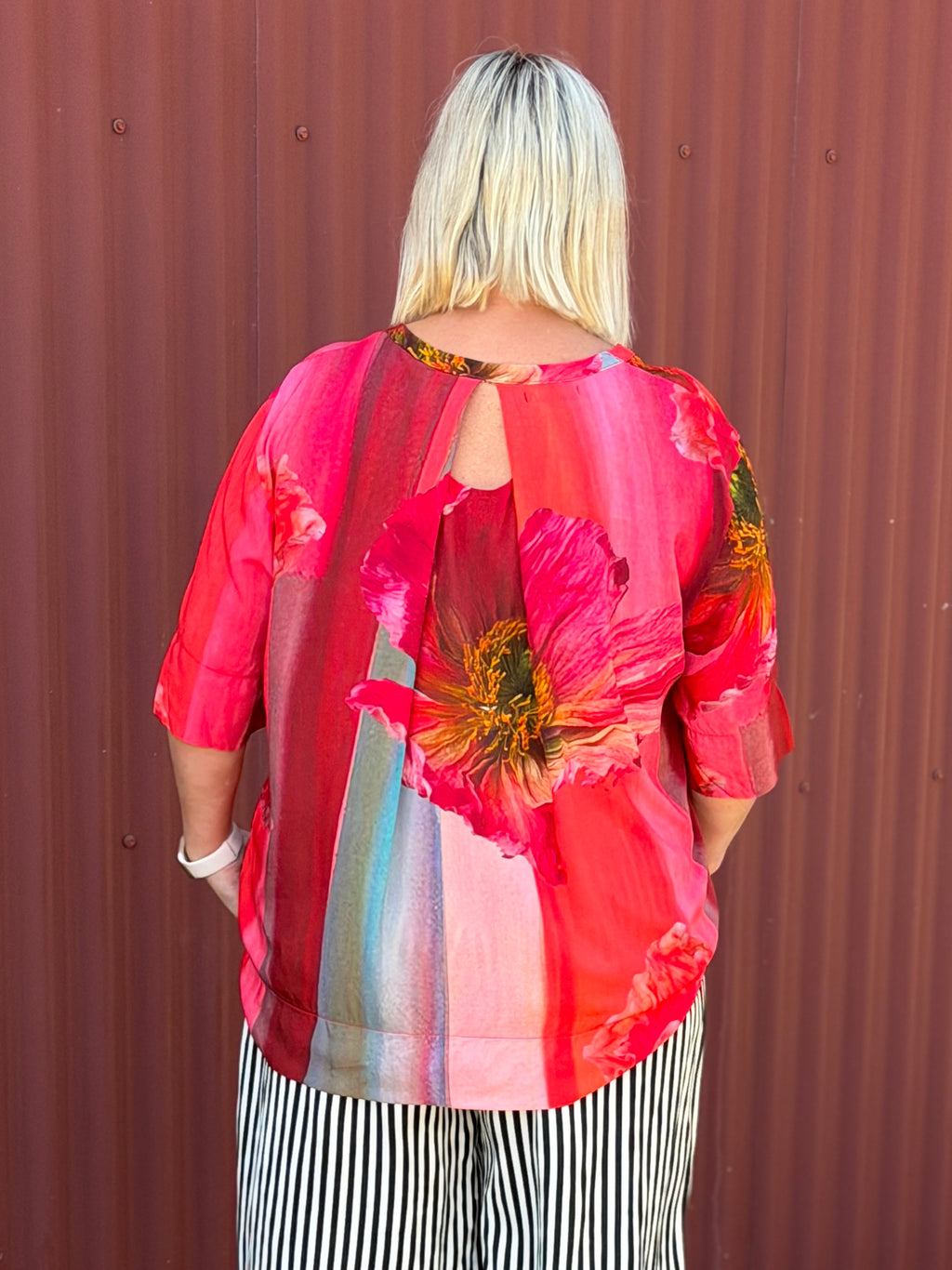 Zepher Top - Vibrant Poppies