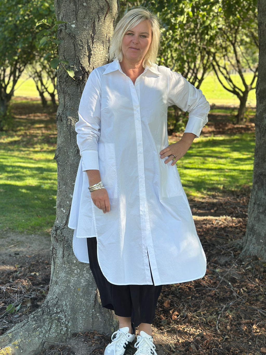 White Gored Shirt