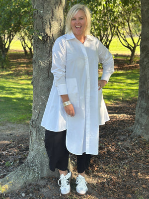 White Gored Shirt