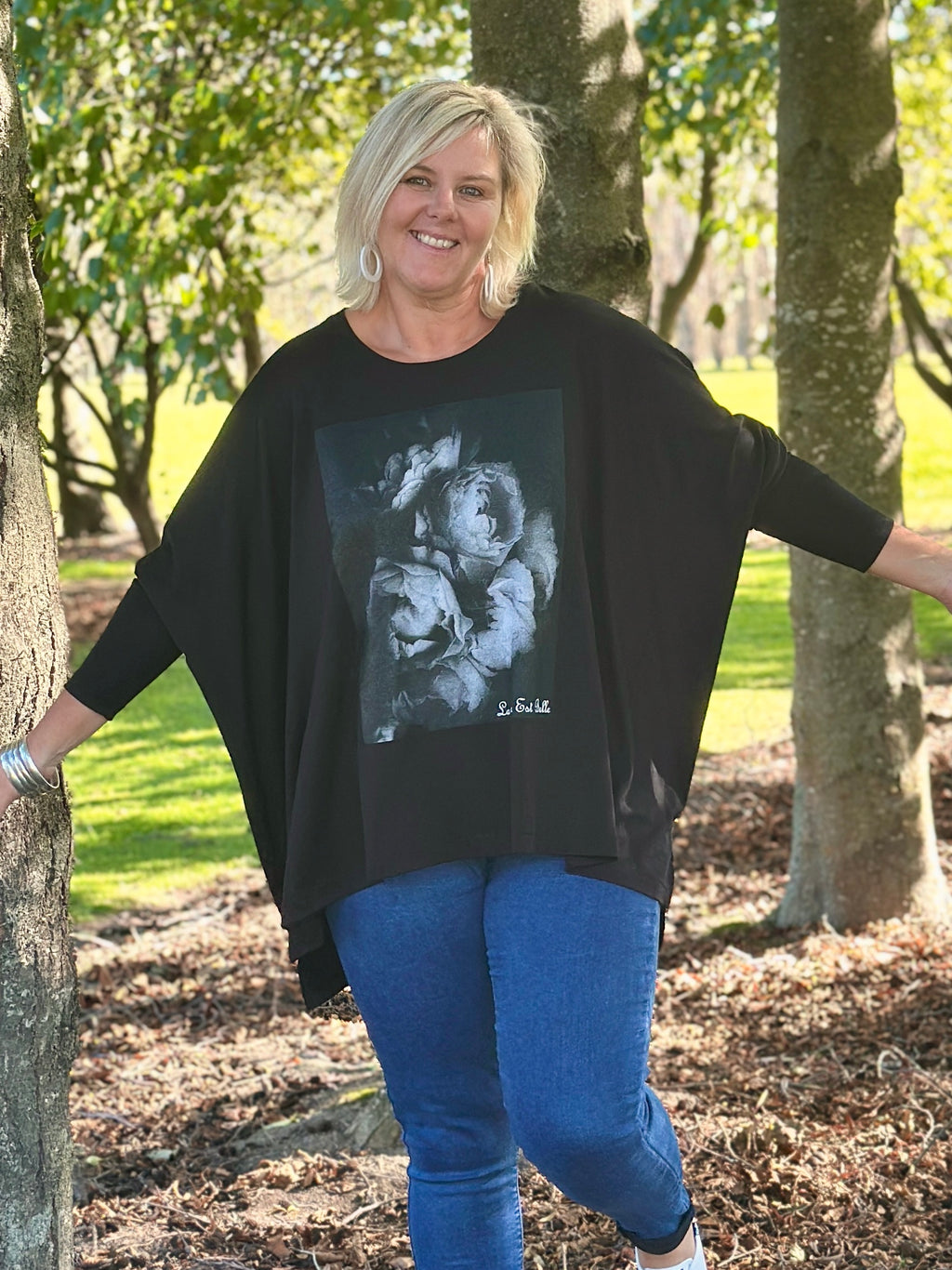 Olivia Merino Wide Top -Black