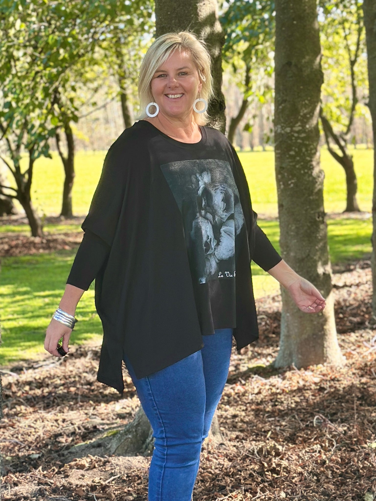 Olivia Merino Wide Top -Black