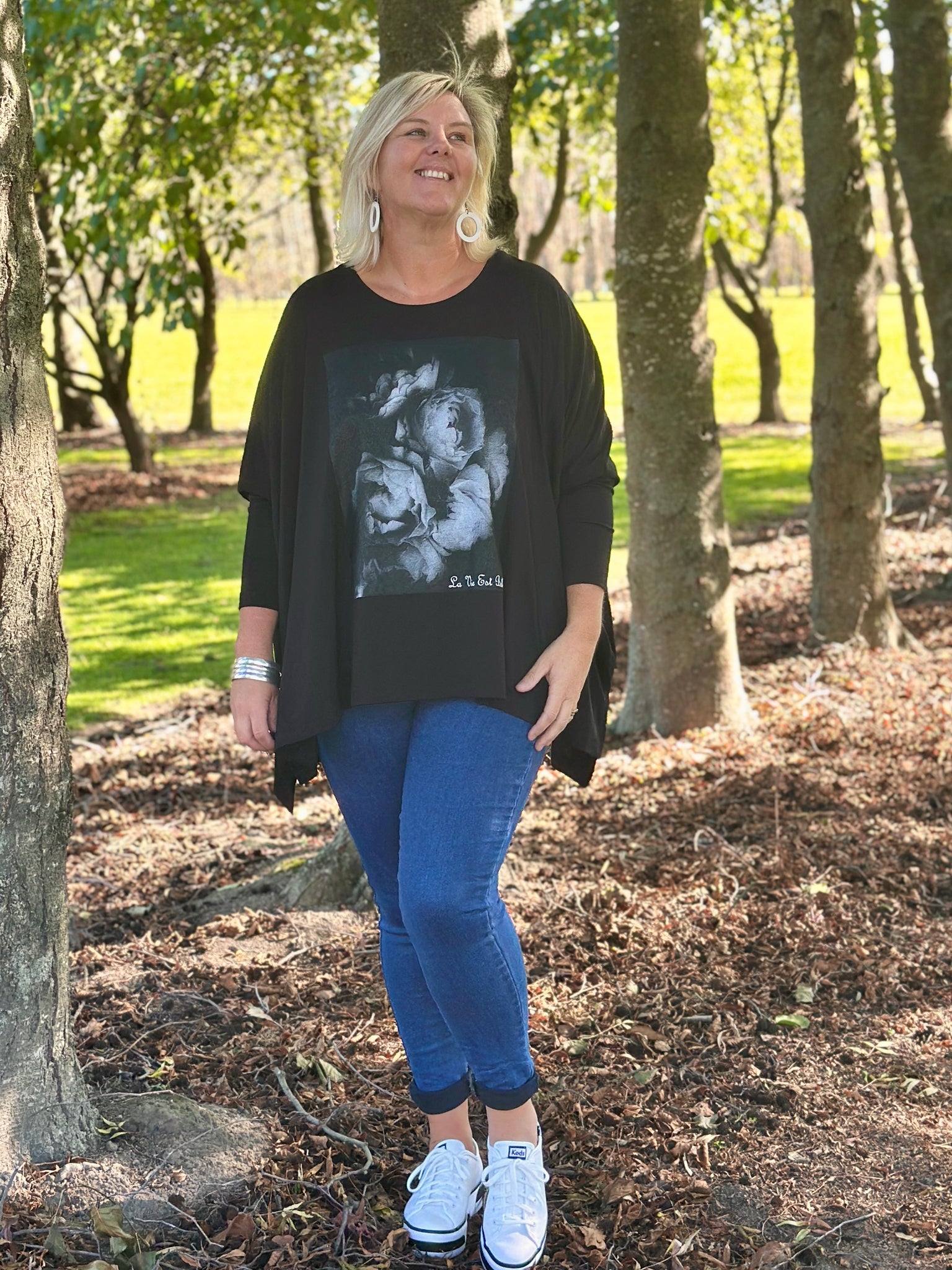 Olivia Merino Wide Top -Black