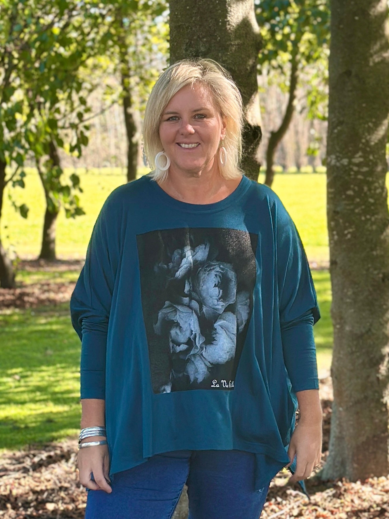 Olivia Merino Wide Top -Baltic