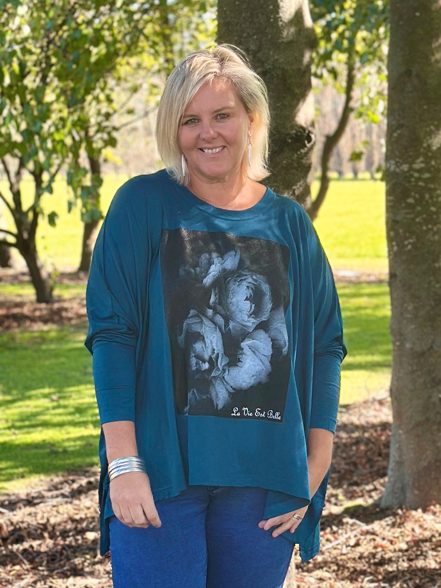 Olivia Merino Wide Top -Baltic