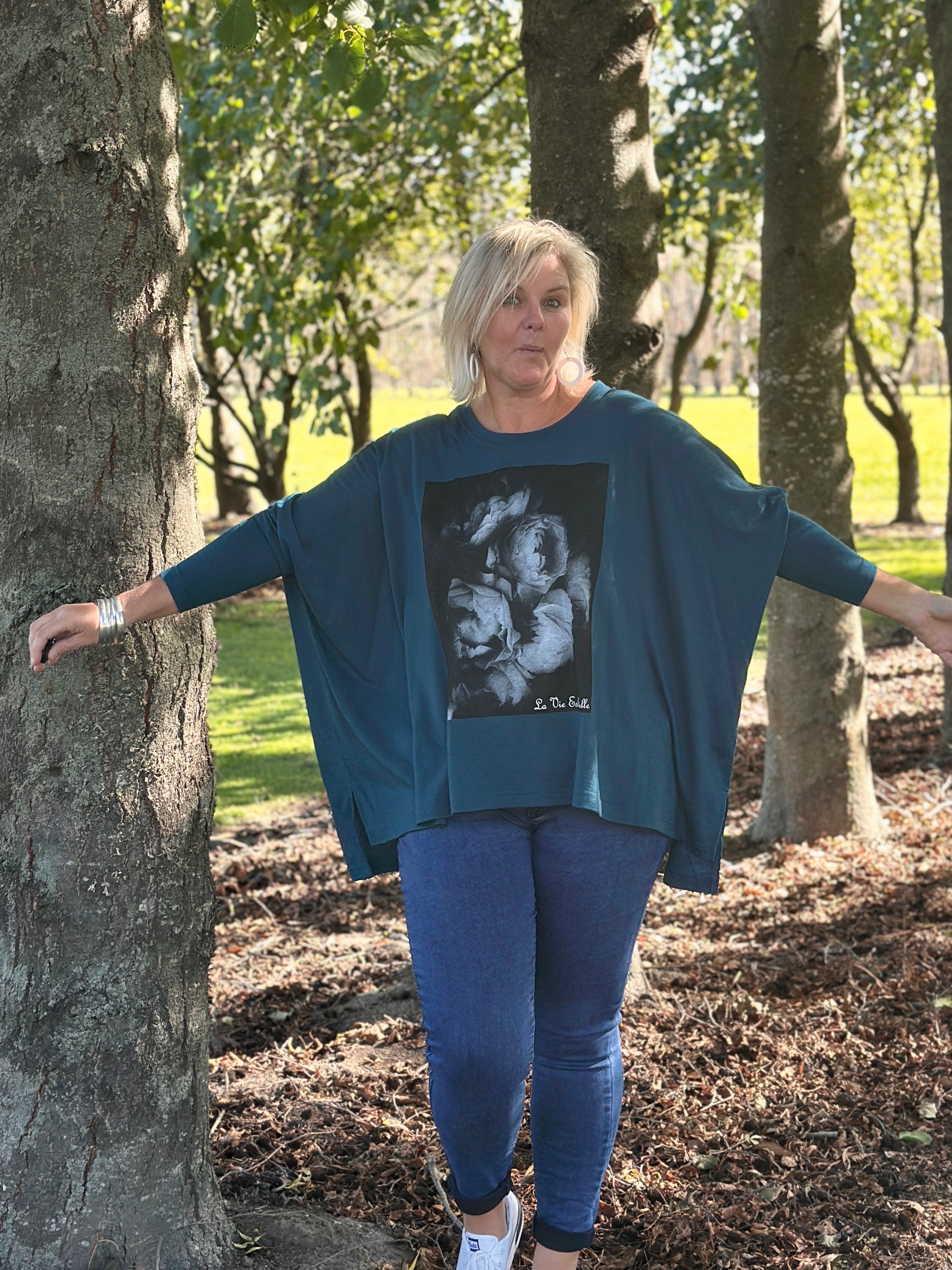 Olivia Merino Wide Top -Baltic