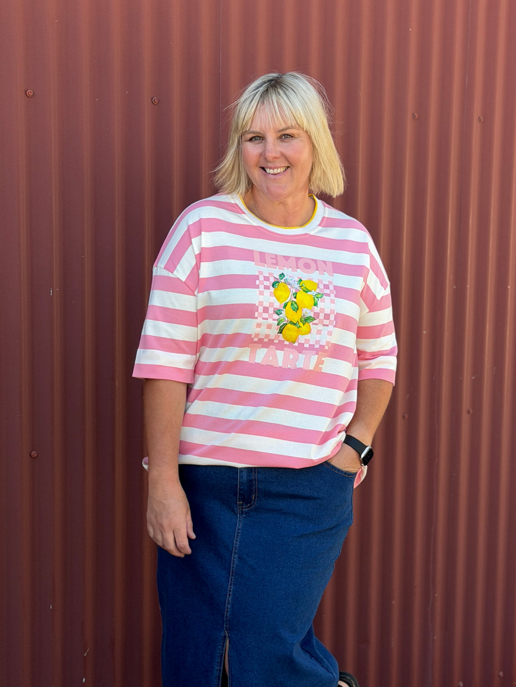 Jellicoe Box Tee -Lemon Tarte