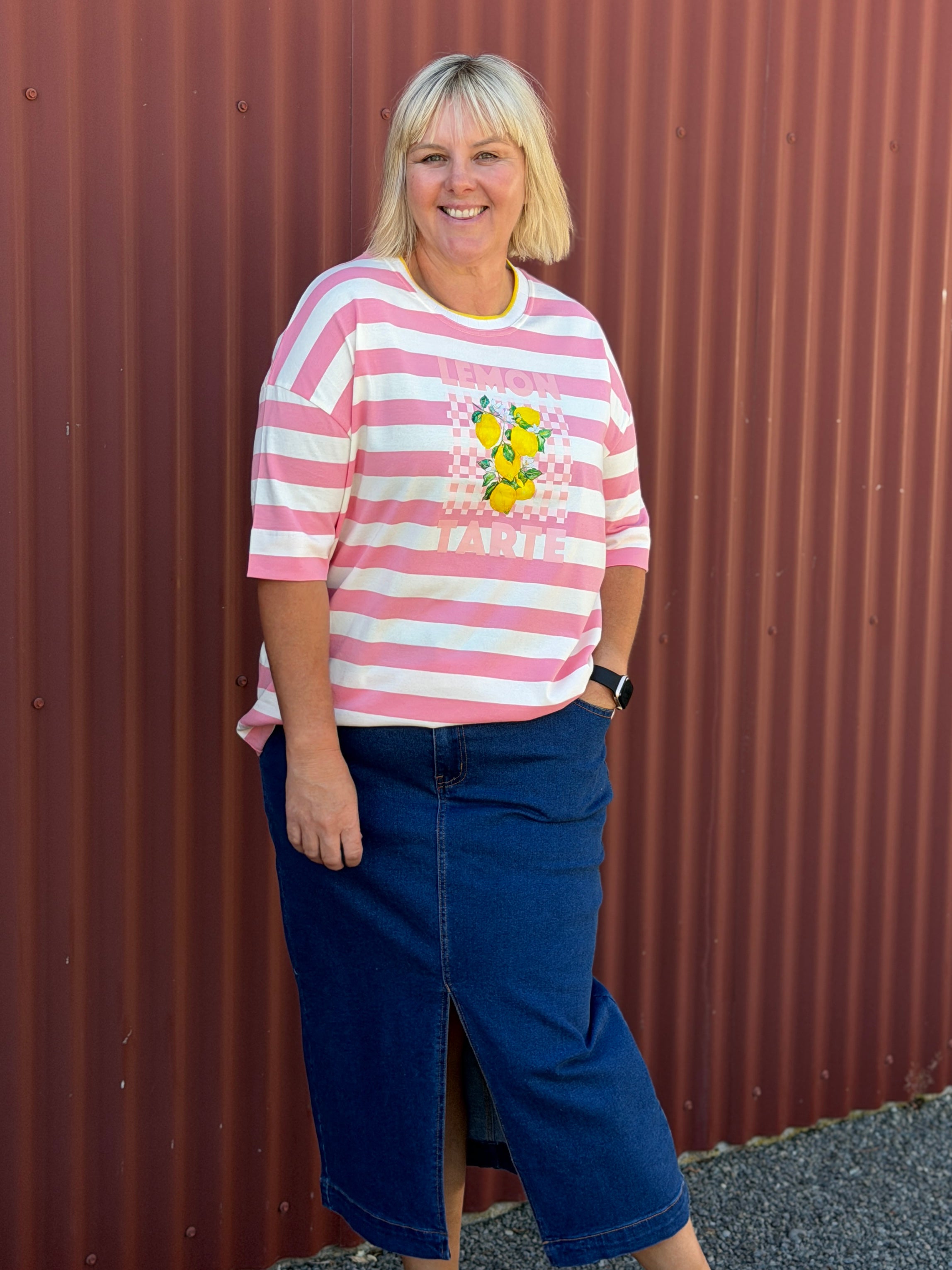 Jellicoe Box Tee -Lemon Tarte