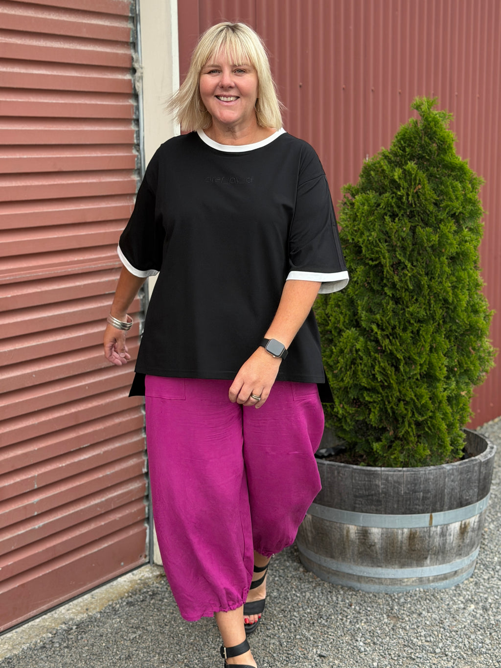Stitch Pants -Cerise