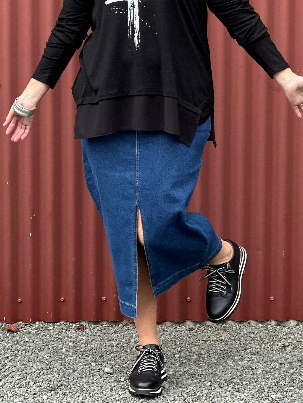 Dani Stretch Denim Skirt