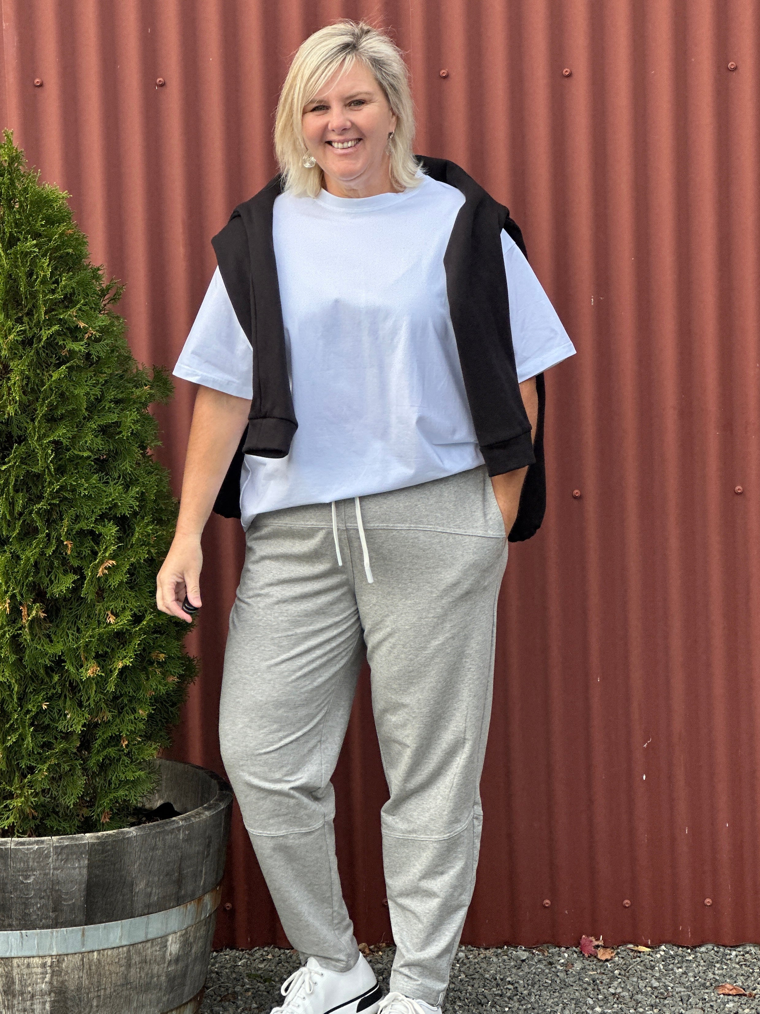 Side Pocket Pants -Grey