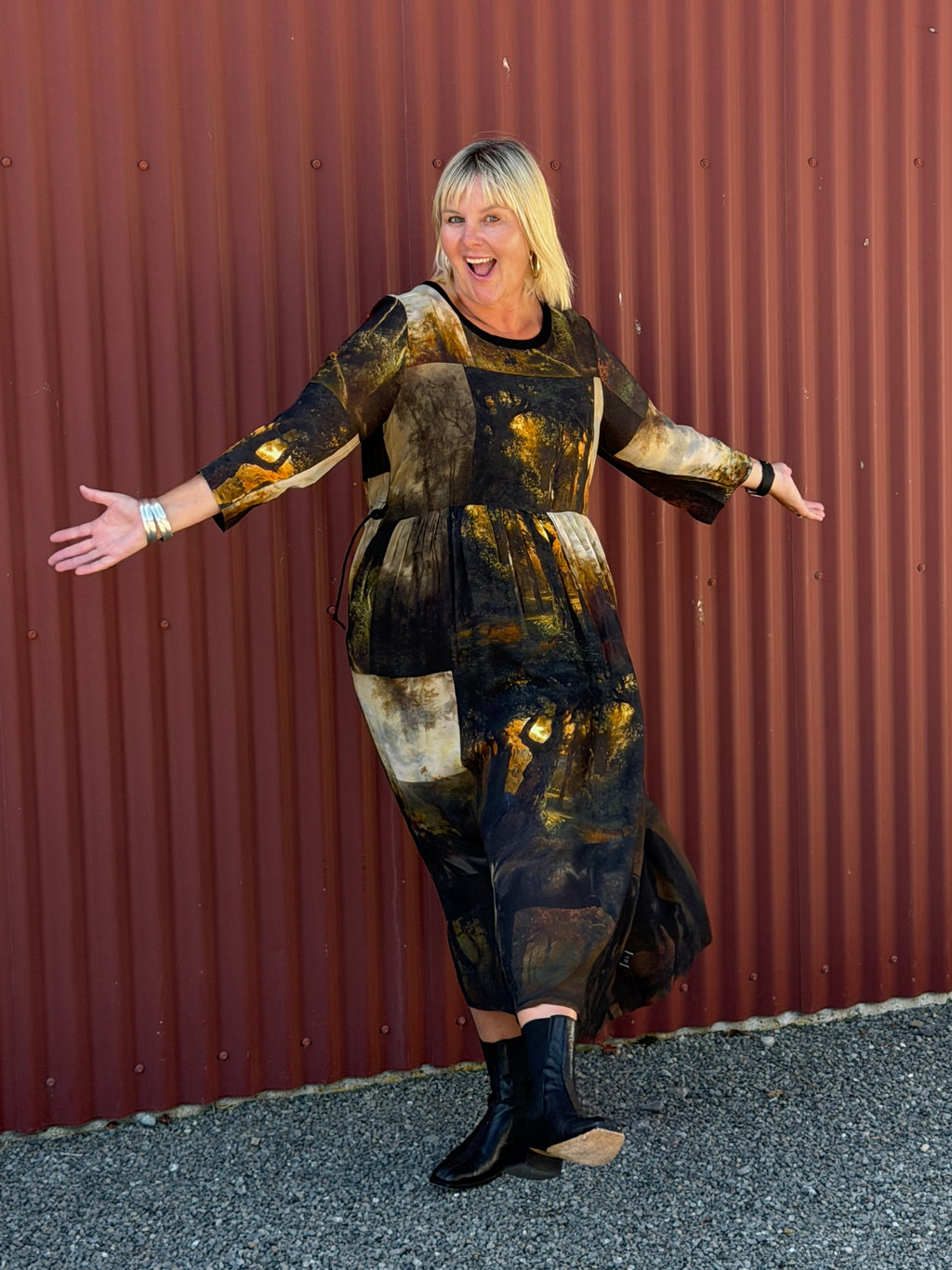 Tarbana Dress -Midnight Trek