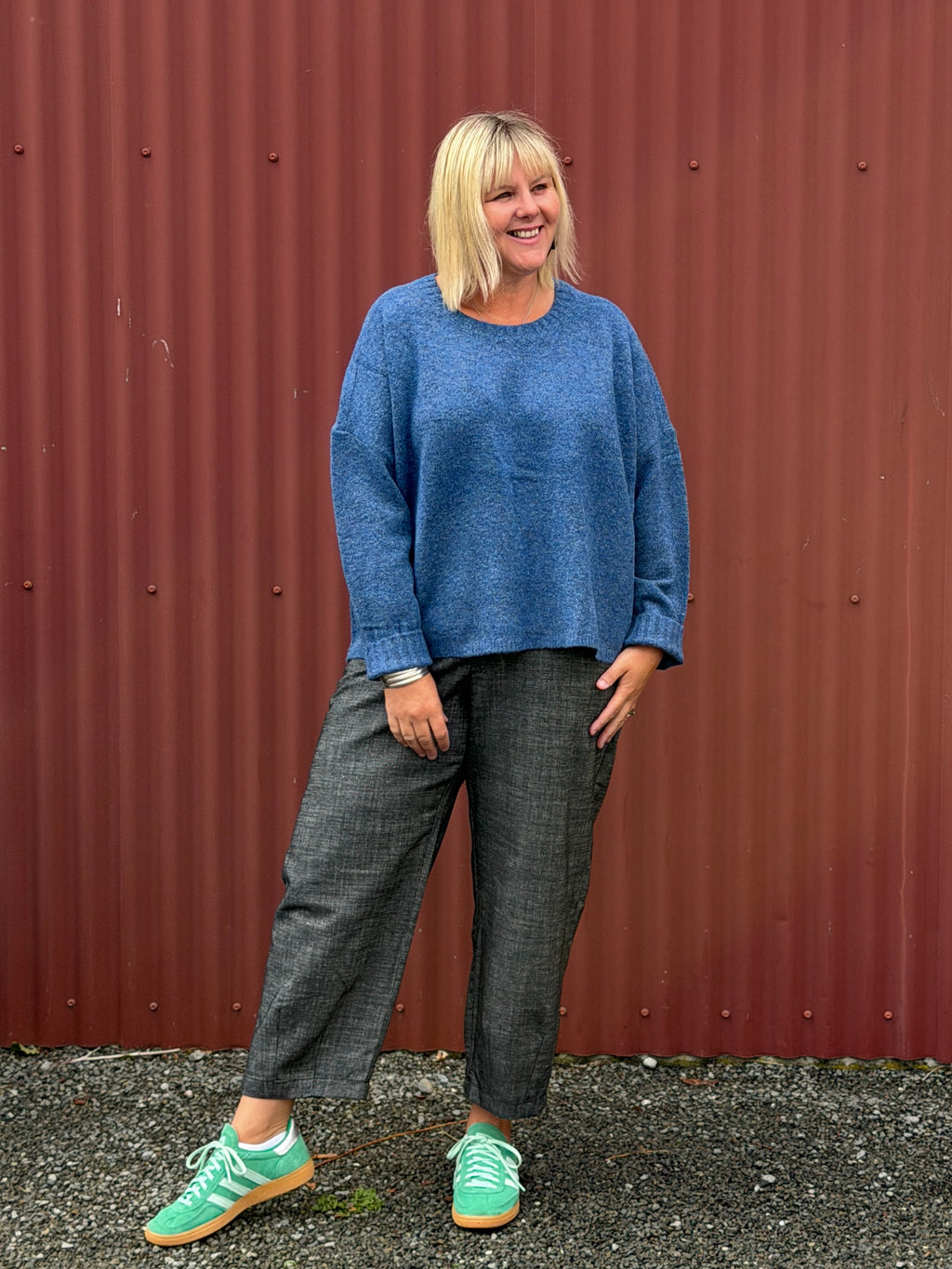 Beaucoup Oversized Sweater - Denim