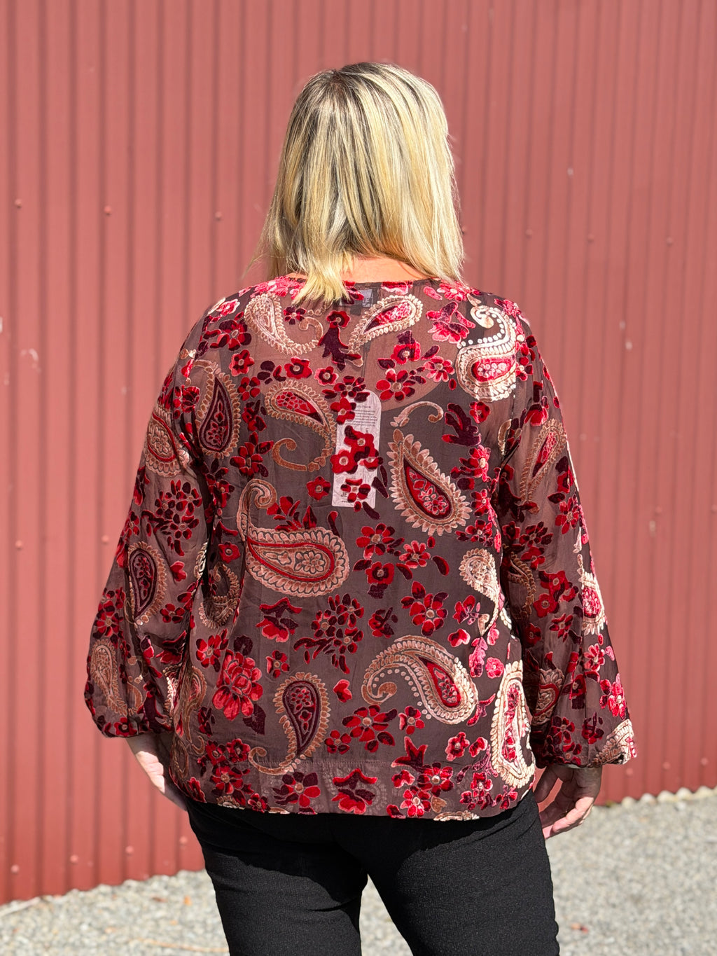 Lattice Top Velvet Bloom