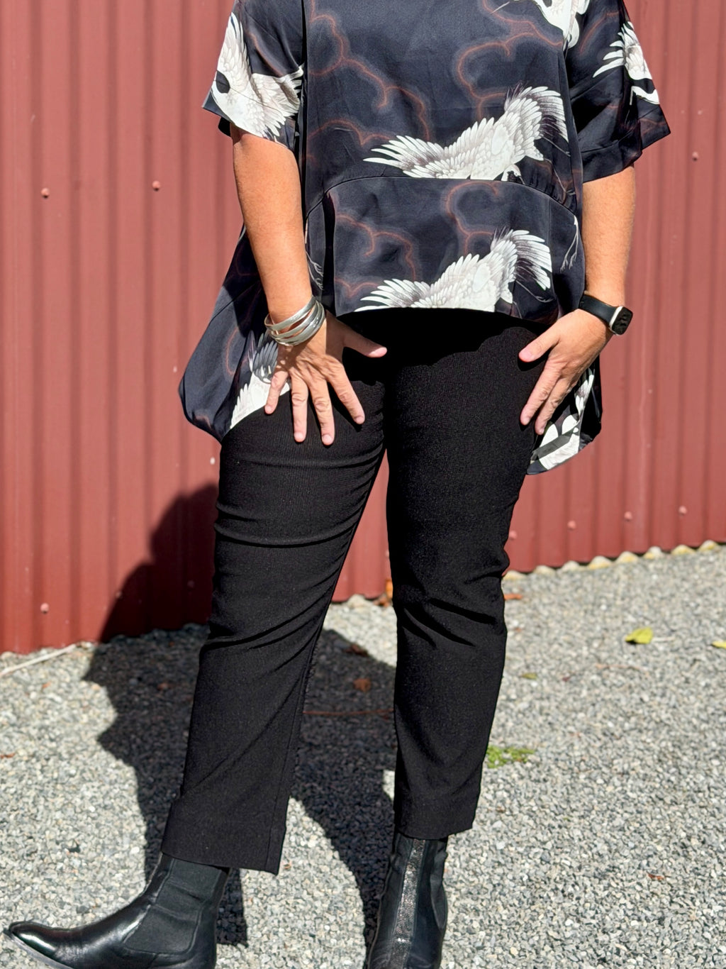 Dobby Straight Leg Pants