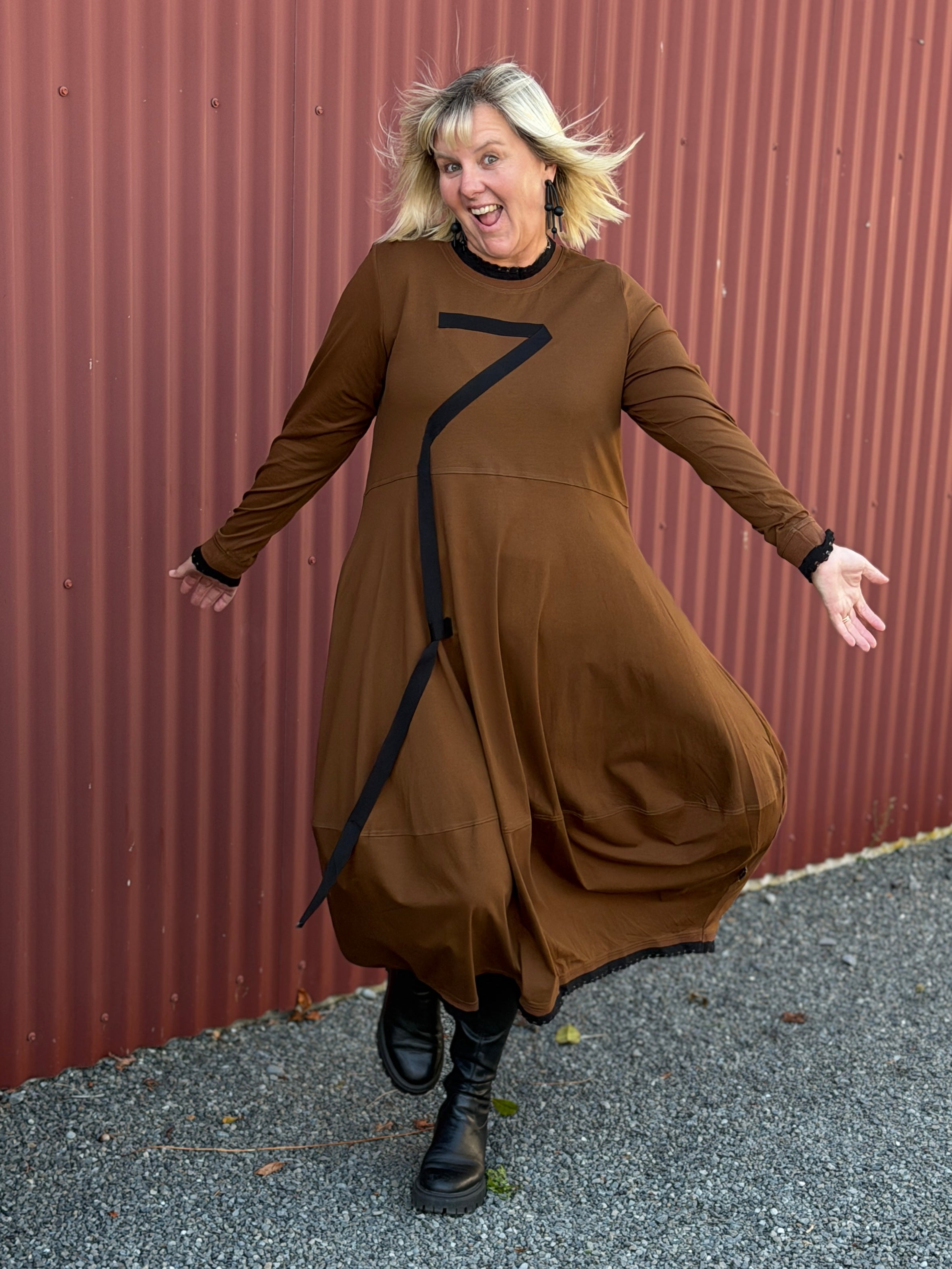 Marcia Dress-Spiced Coffee