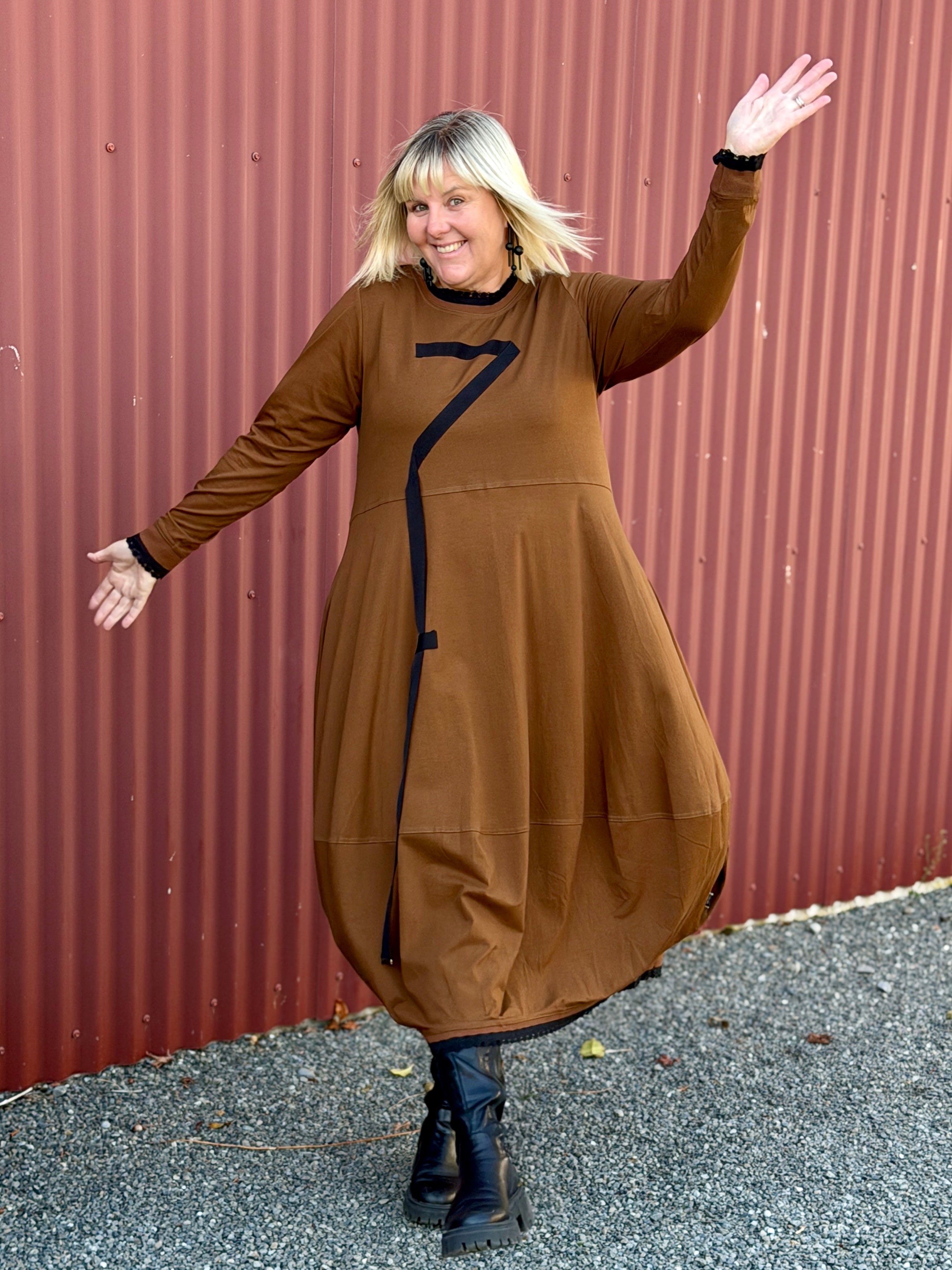 Marcia Dress-Spiced Coffee