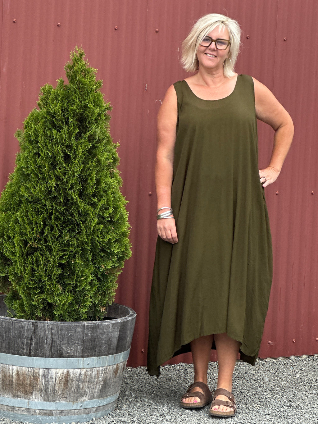 Olive Layering Dress