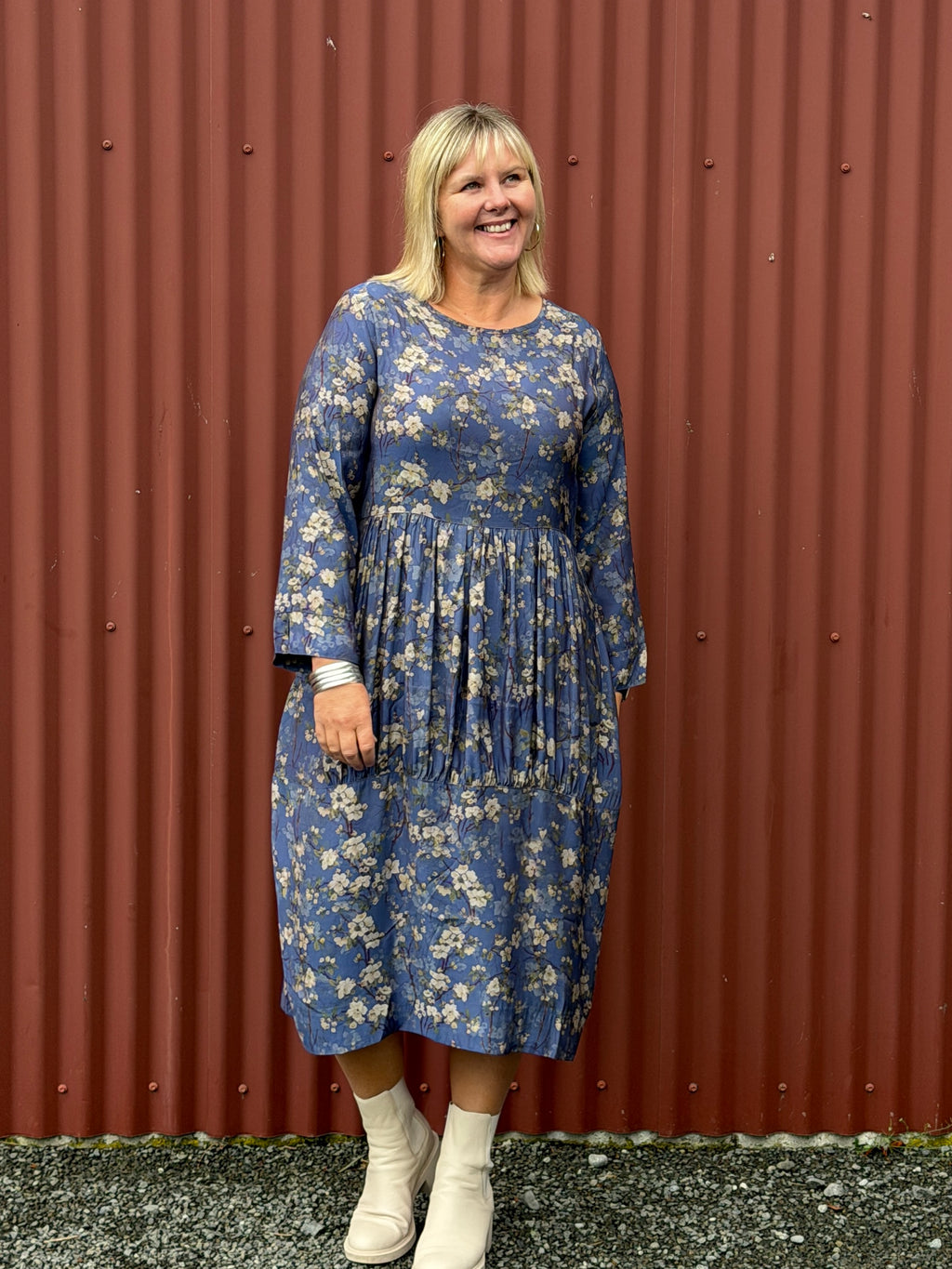 Jordon Dress-Periwinkle Blossom
