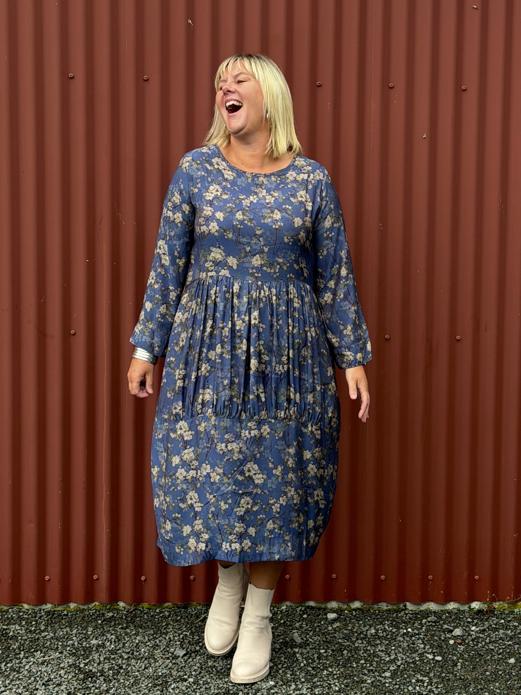 Jordon Dress-Periwinkle Blossom
