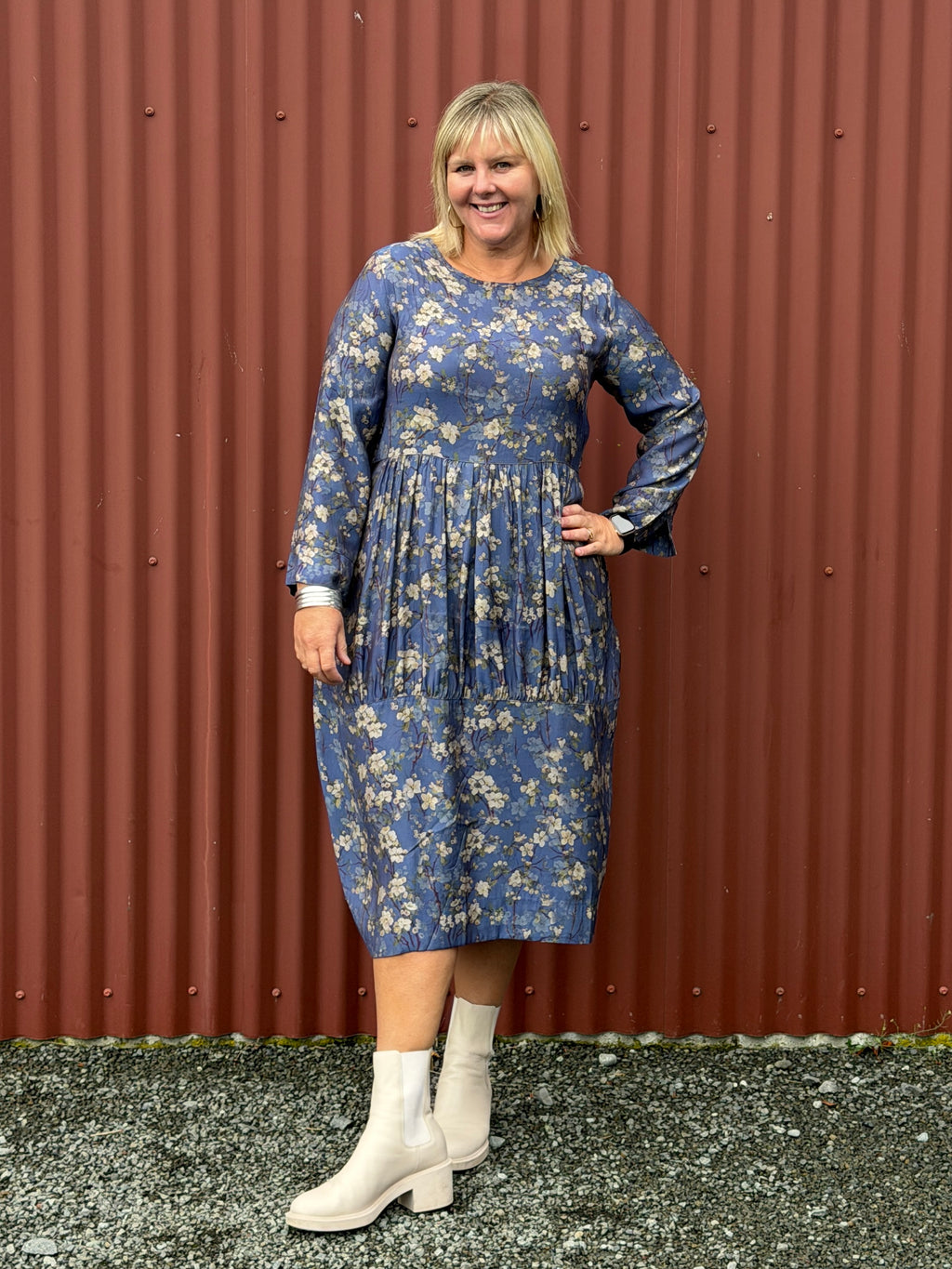 Jordon Dress-Periwinkle Blossom
