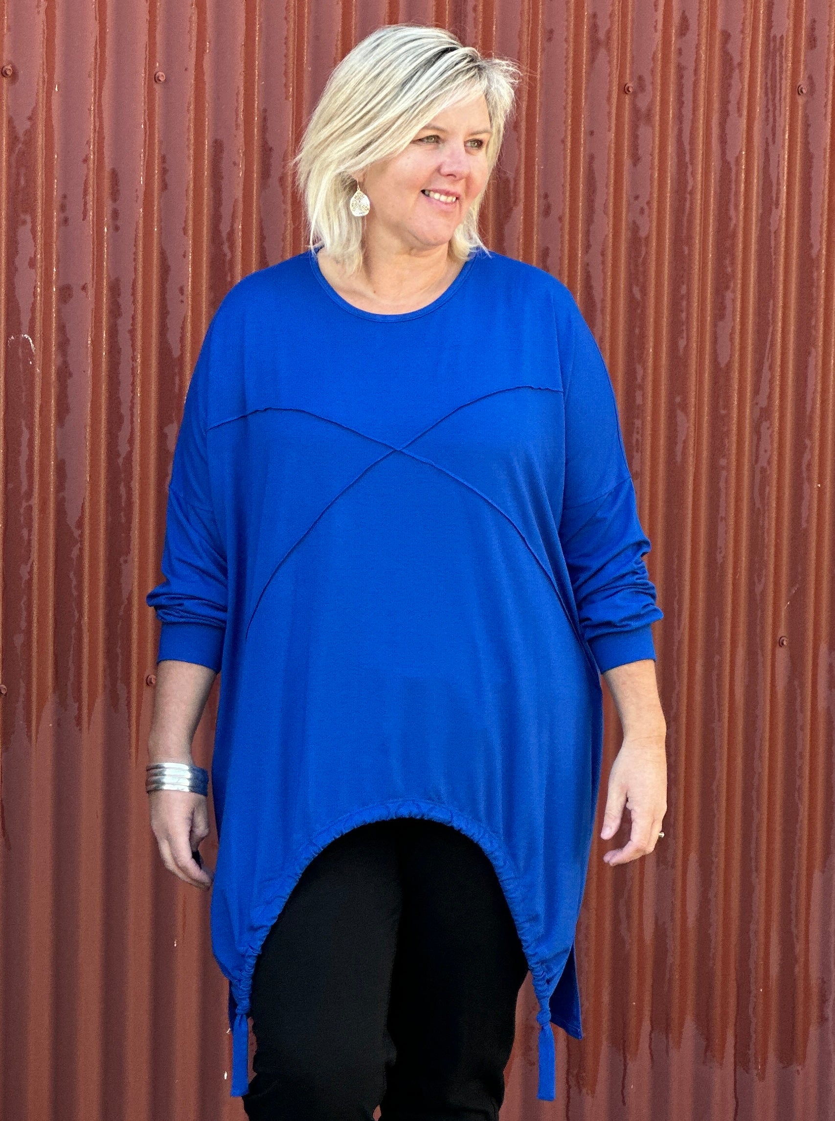 Kingston Tee -Long Sleeve Blue