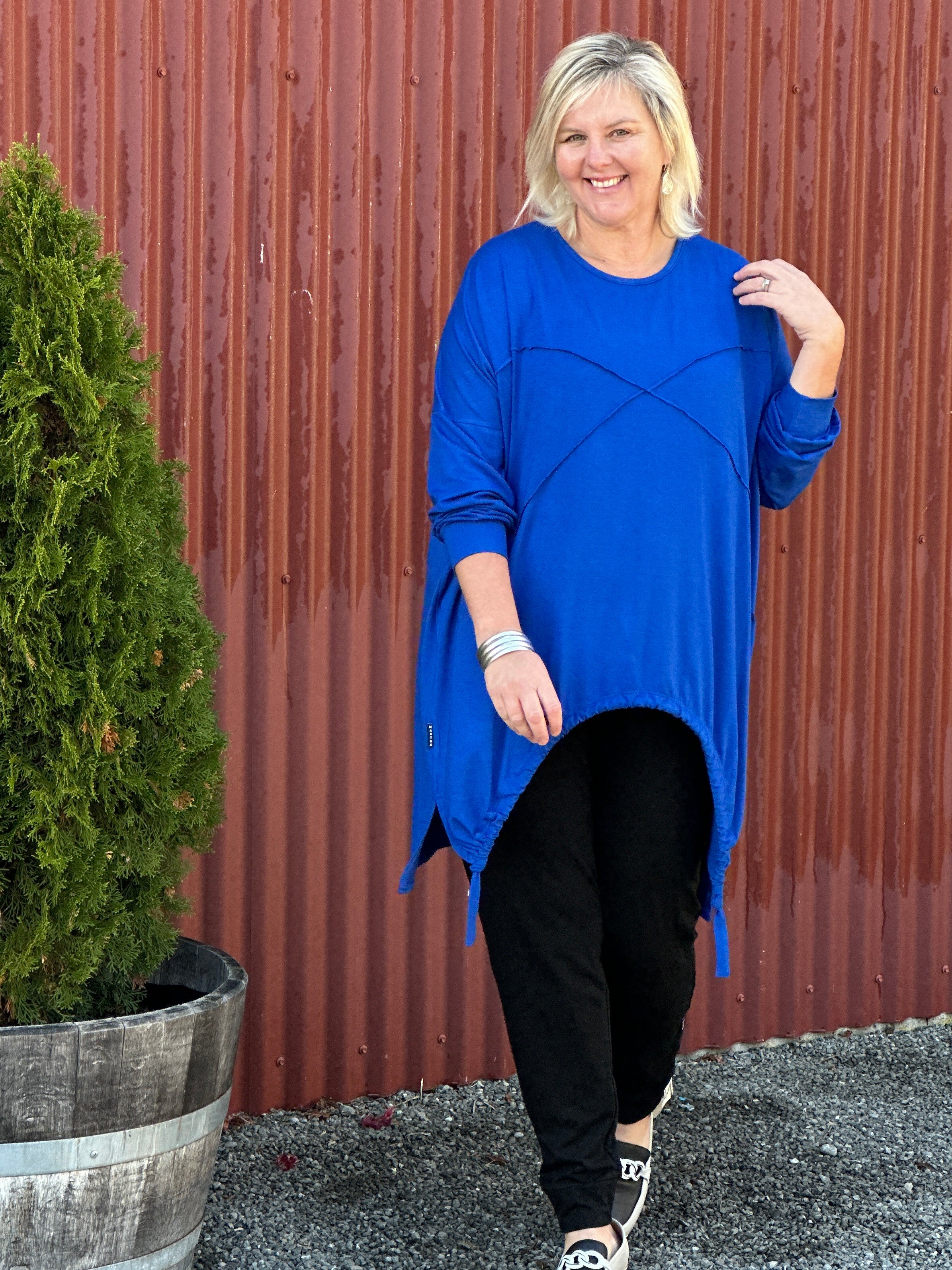Kingston Tee -Long Sleeve Blue