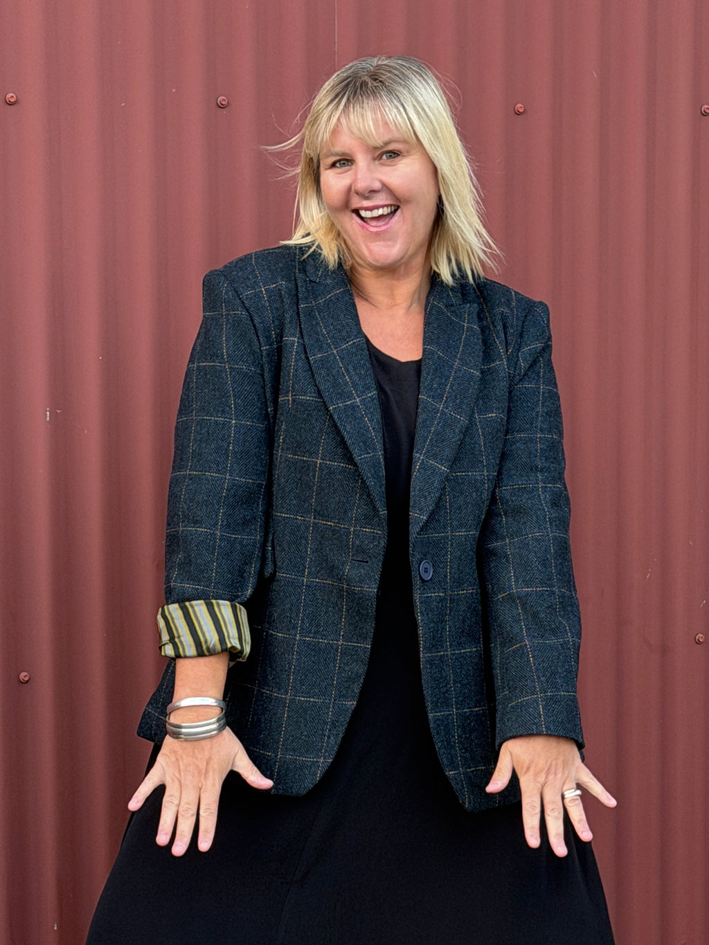 Shamrock Plaid Blazer