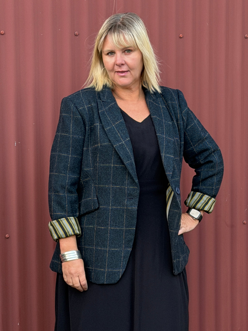 Shamrock Plaid Blazer