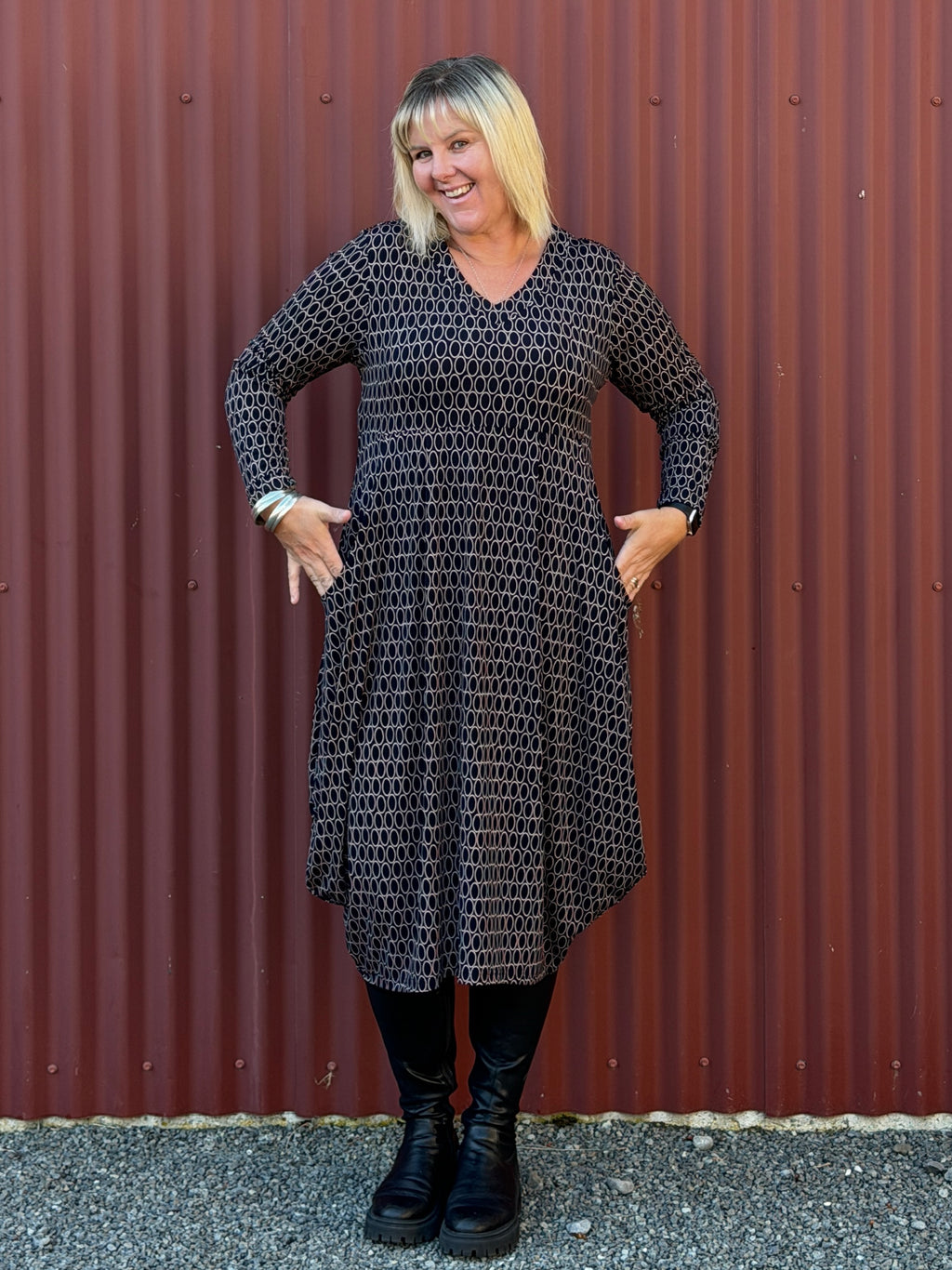 Carly Dress - Navy Base