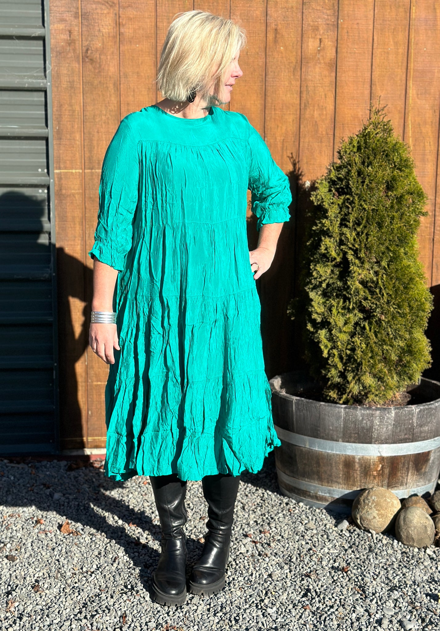 ! !             Cascade Dress - Seafoam