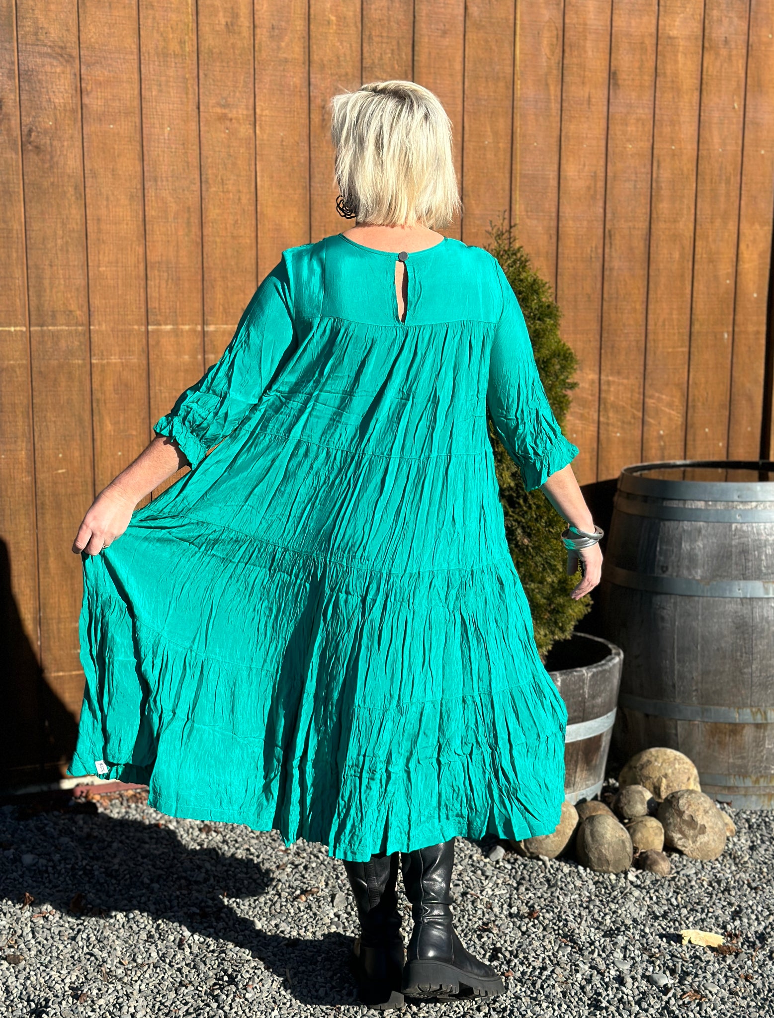 ! !             Cascade Dress - Seafoam