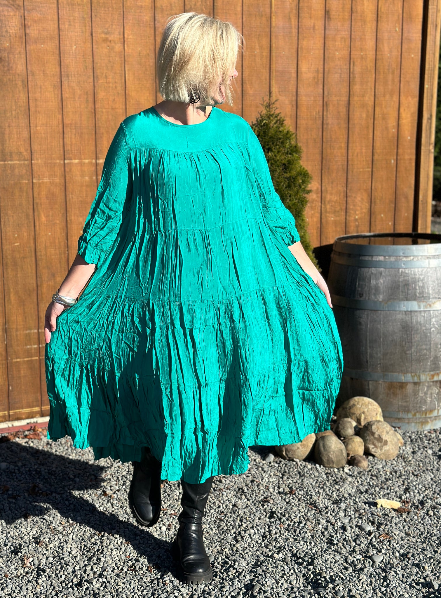 ! !             Cascade Dress - Seafoam