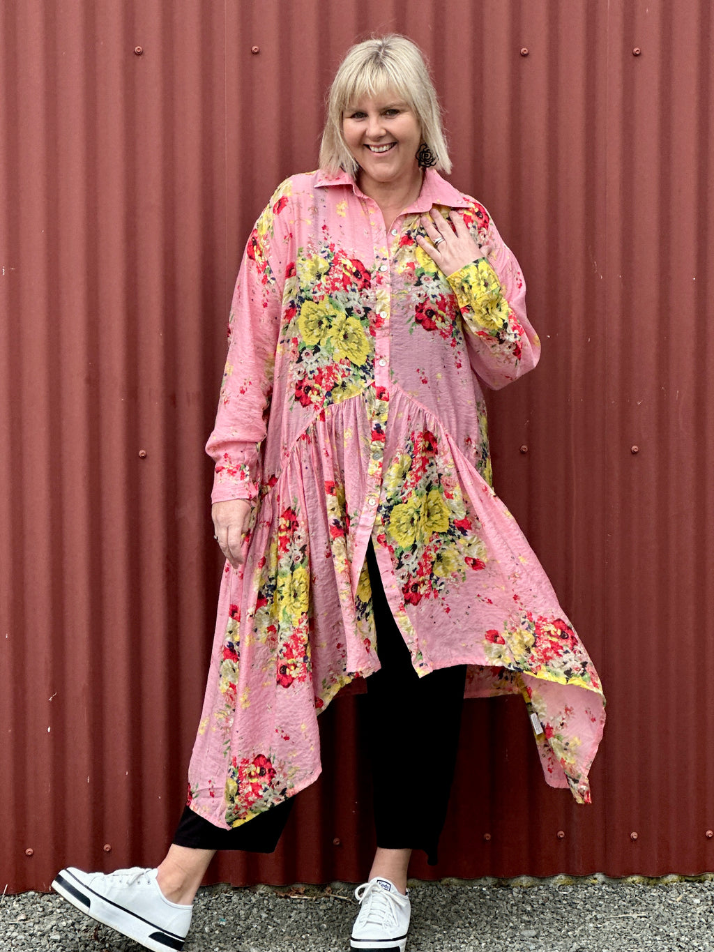 Empire Shirt Dress Luminous Florals
