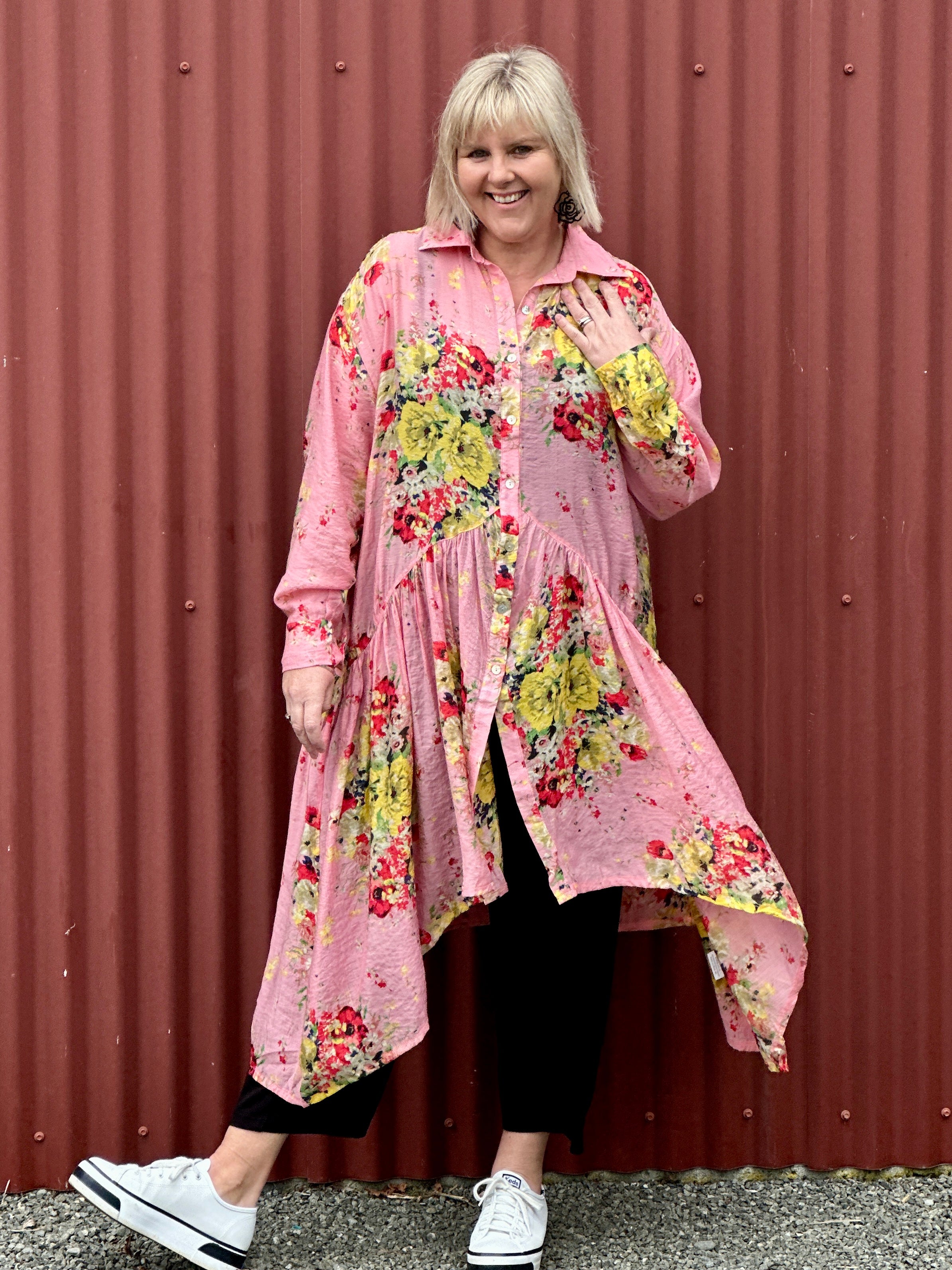 Empire Shirt Dress Luminous Florals