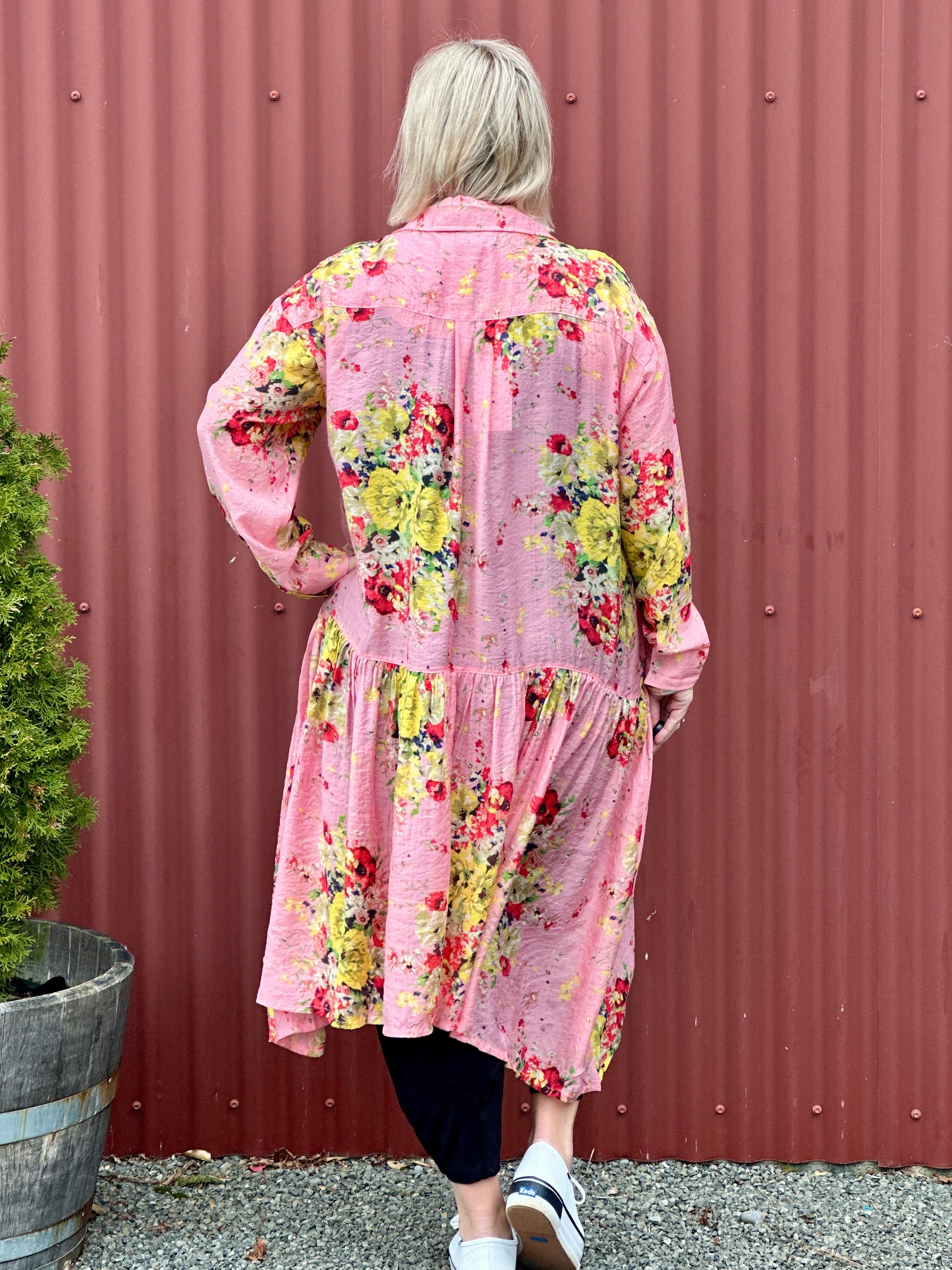 Empire Shirt Dress Luminous Florals