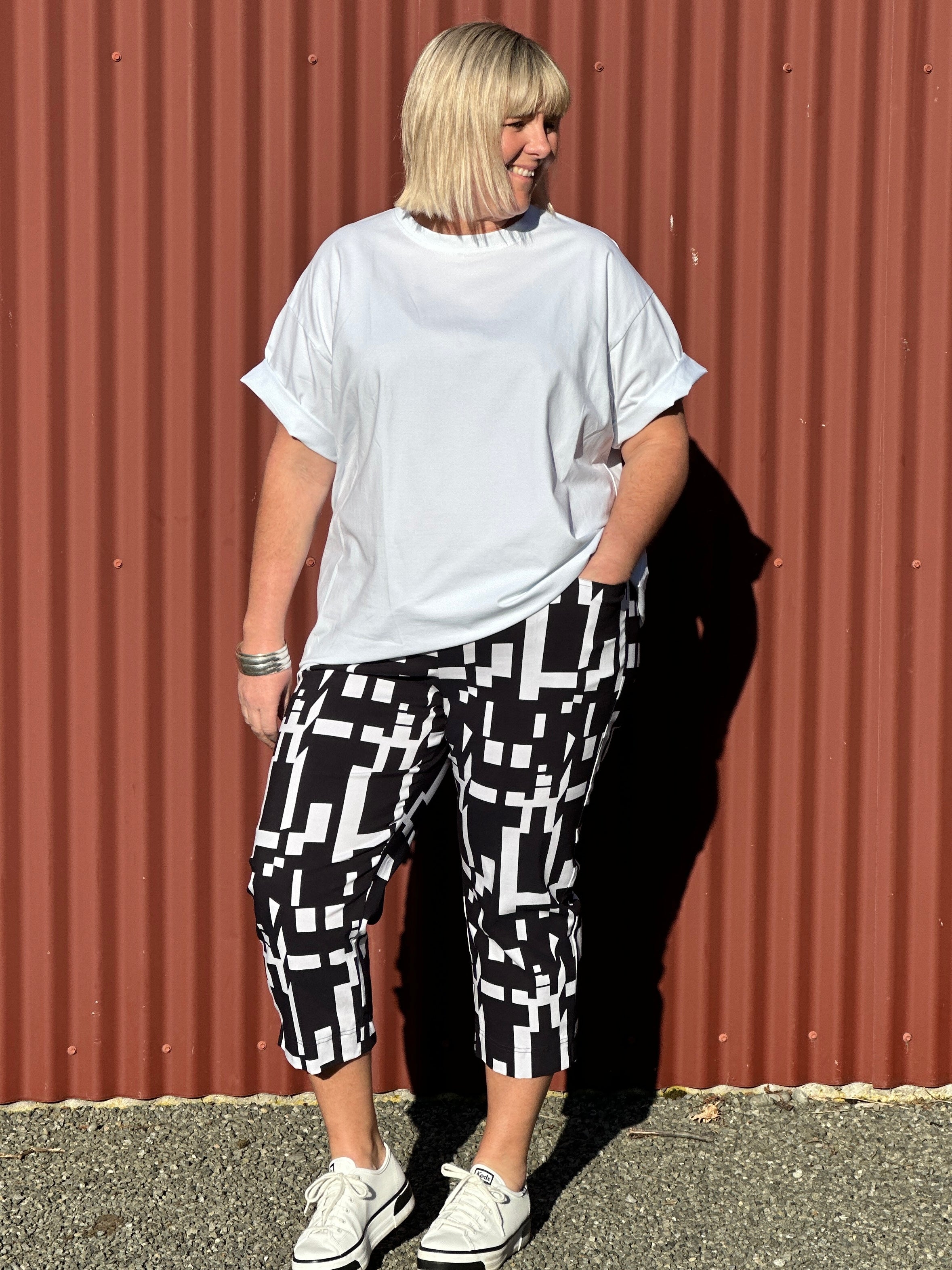 Golf Pants Black and White