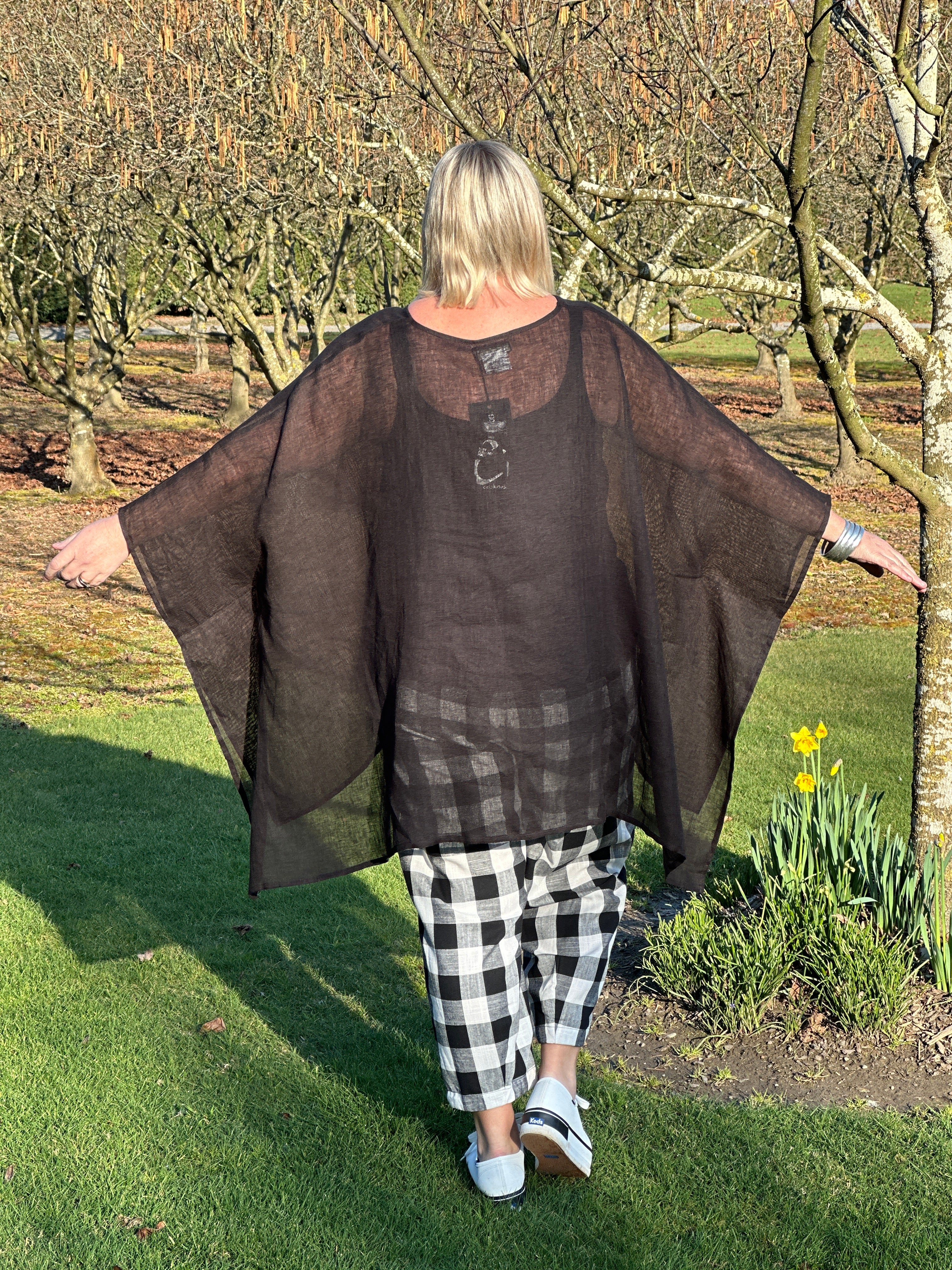 Mimi Top -Black Linen